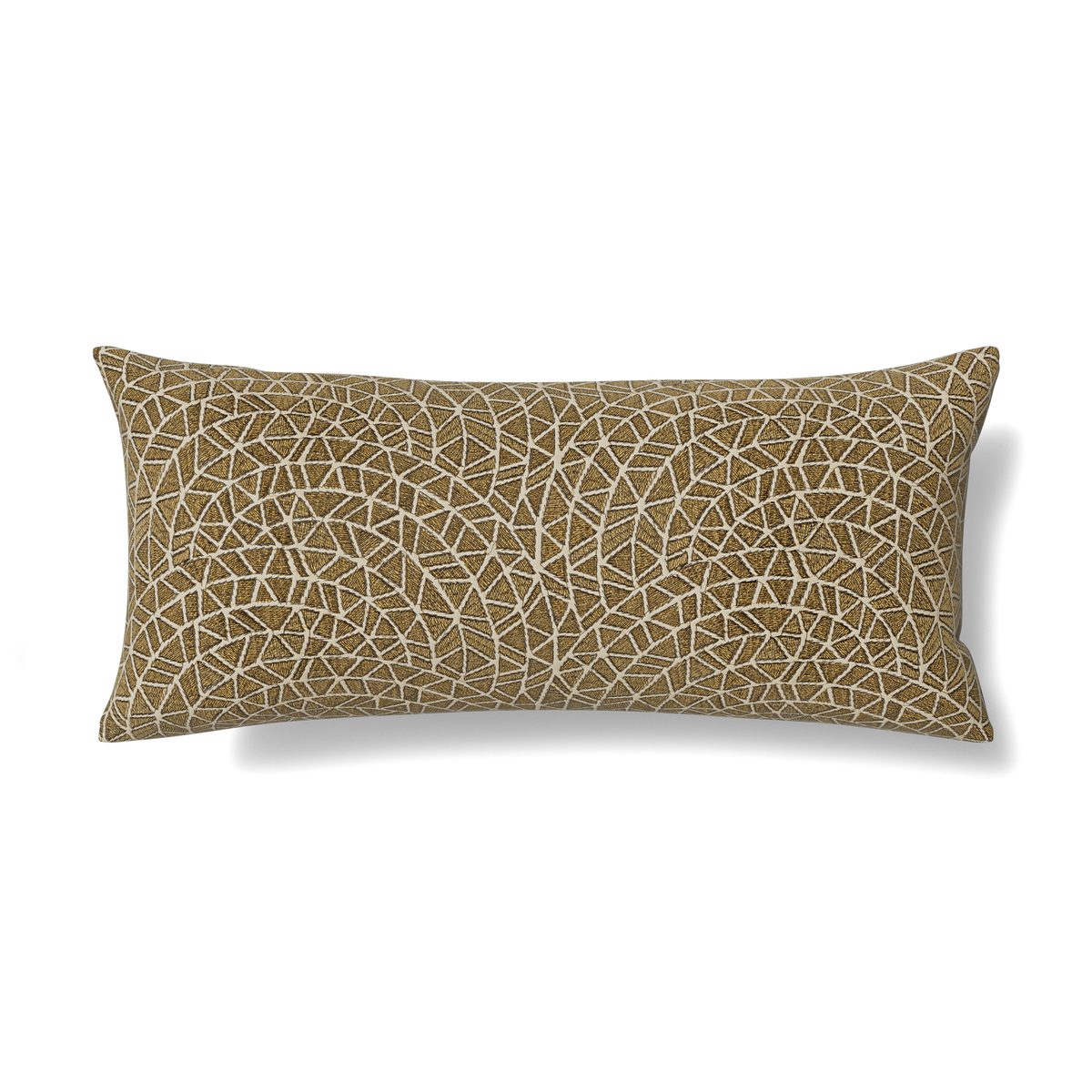 The Met x Ann Gish Ornament 36x16 Decorative Pillow in Gold and Charcoal