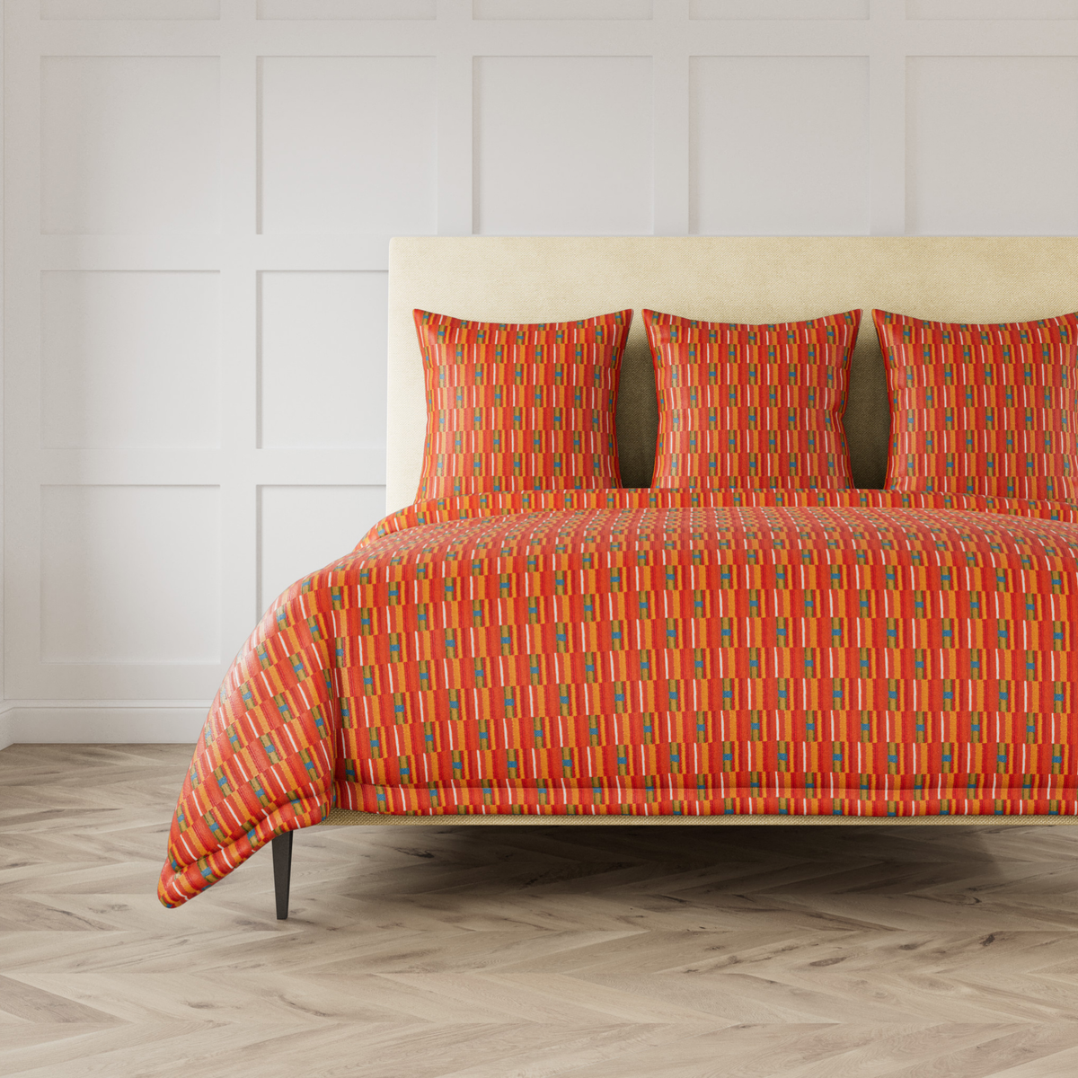 Multi-Colored The Met x Ann Gish Pluma Duvet Cover and Decorative Pillow