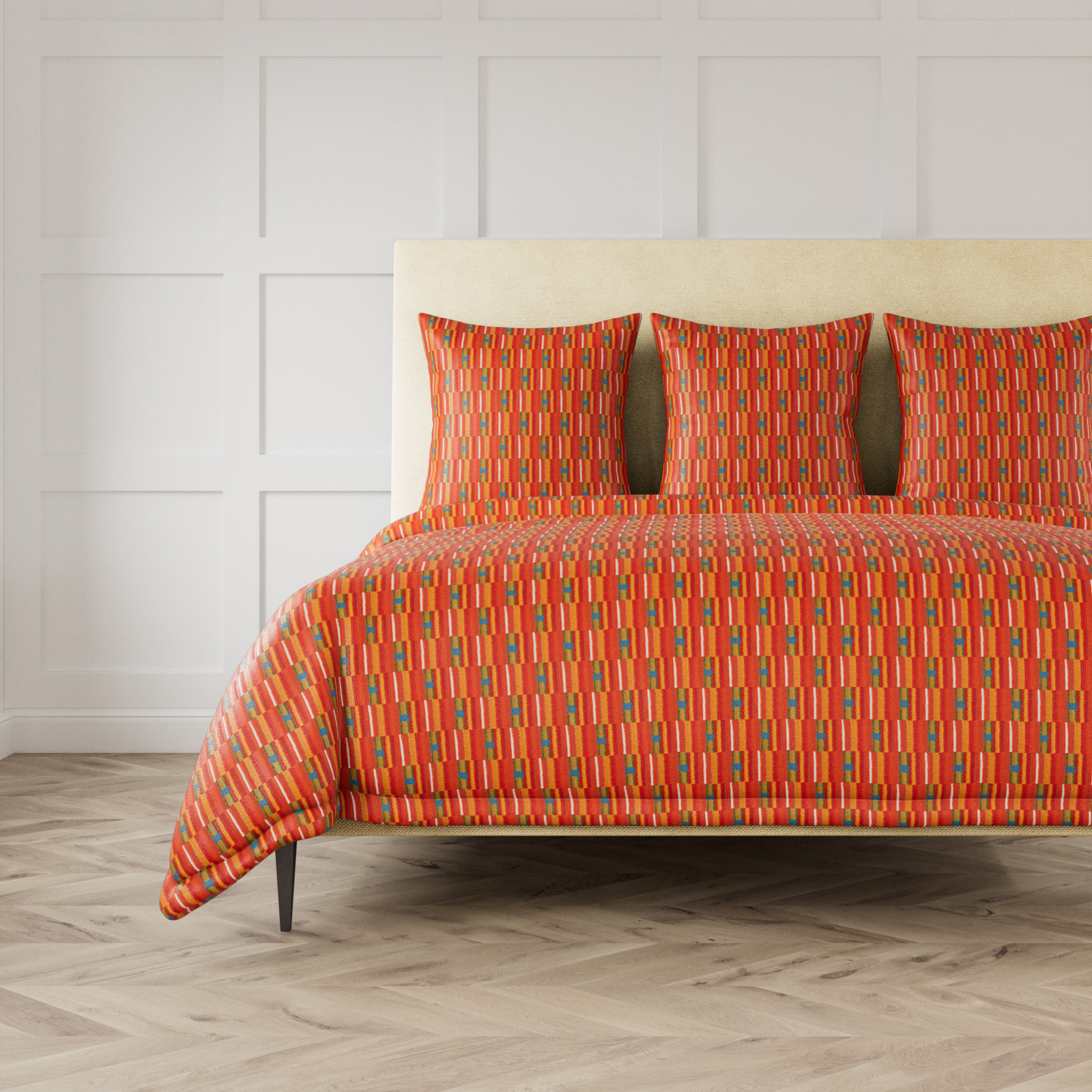 Multi-Colored The Met x Ann Gish Pluma Duvet Cover and Decorative Pillow