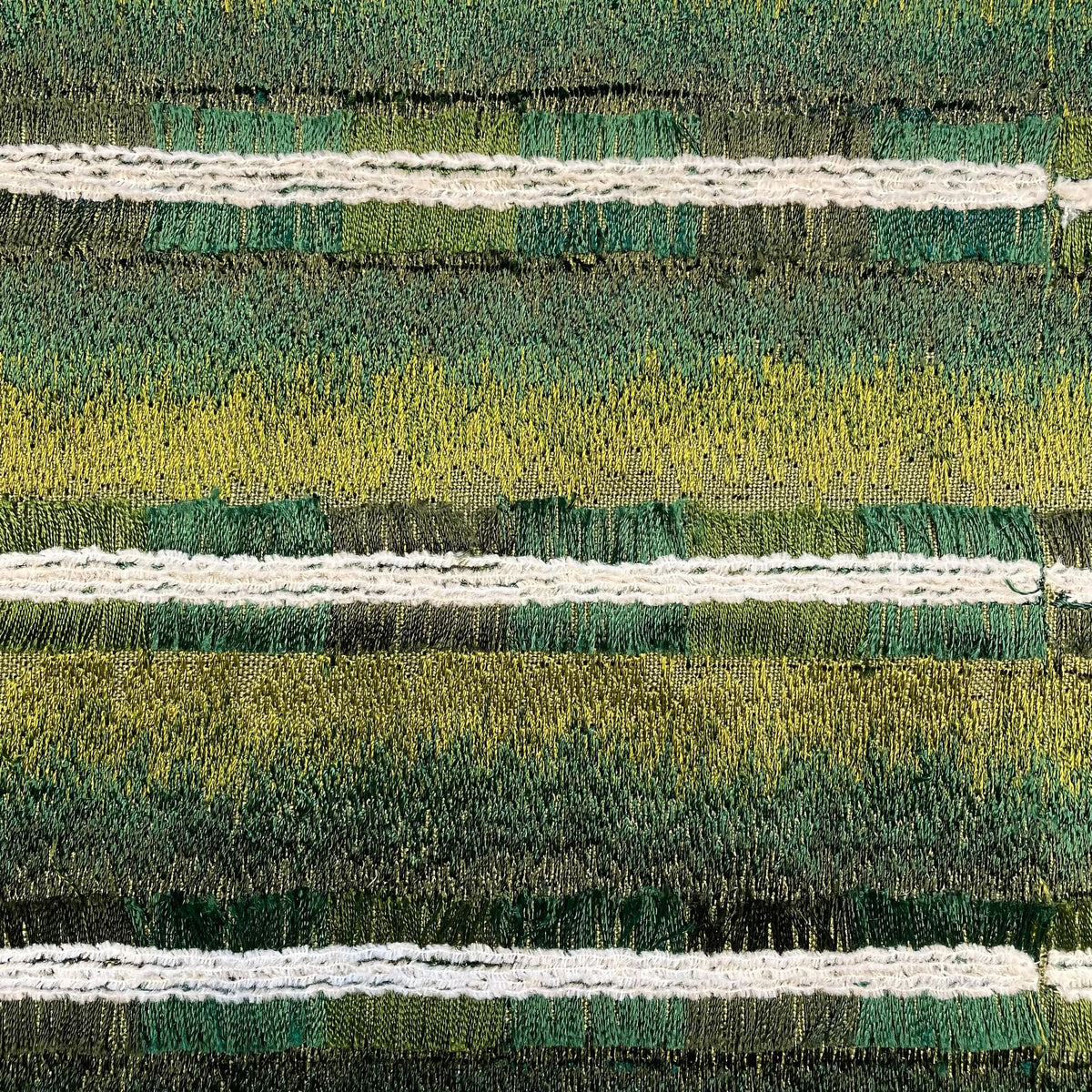 Swatch Sample of The Met x Ann Gish Pluma Duvet Cover and Decorative Pillow in Green