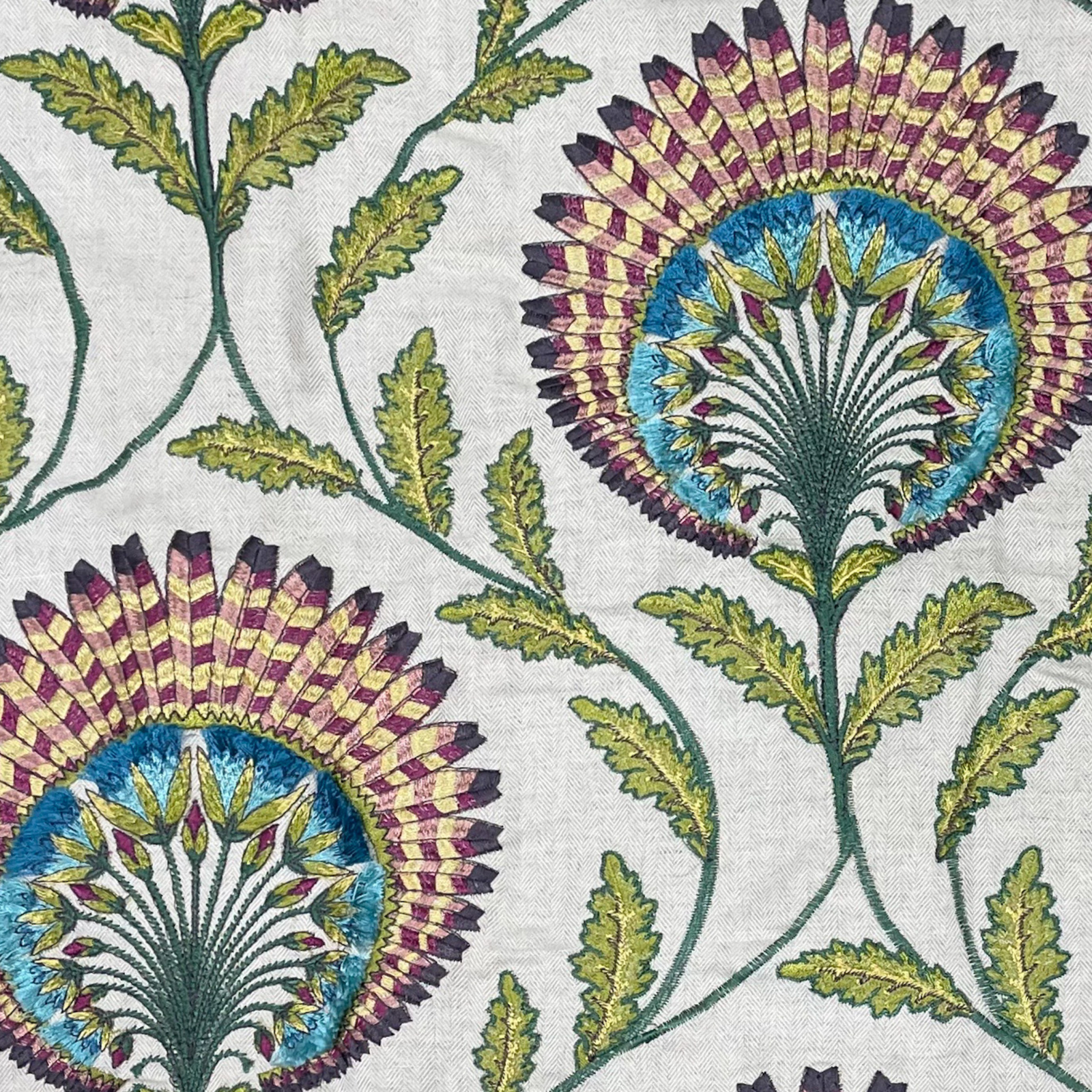 Bed with The Met x Ann Gish Tavus Throw and Decorative Pillows