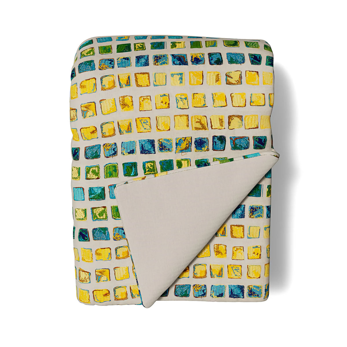 The Met x Ann Gish Tesserae Mosaic Throw with fold