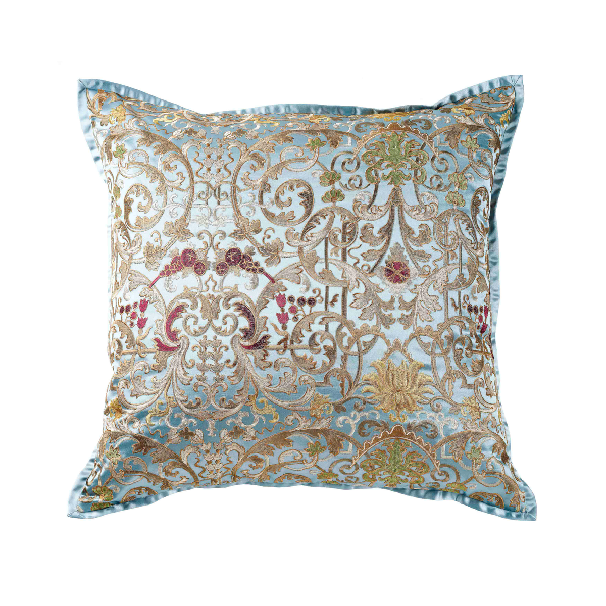 Silo of The Met x Ann Gish Venezia 2222 Decorative Pillow in Blue