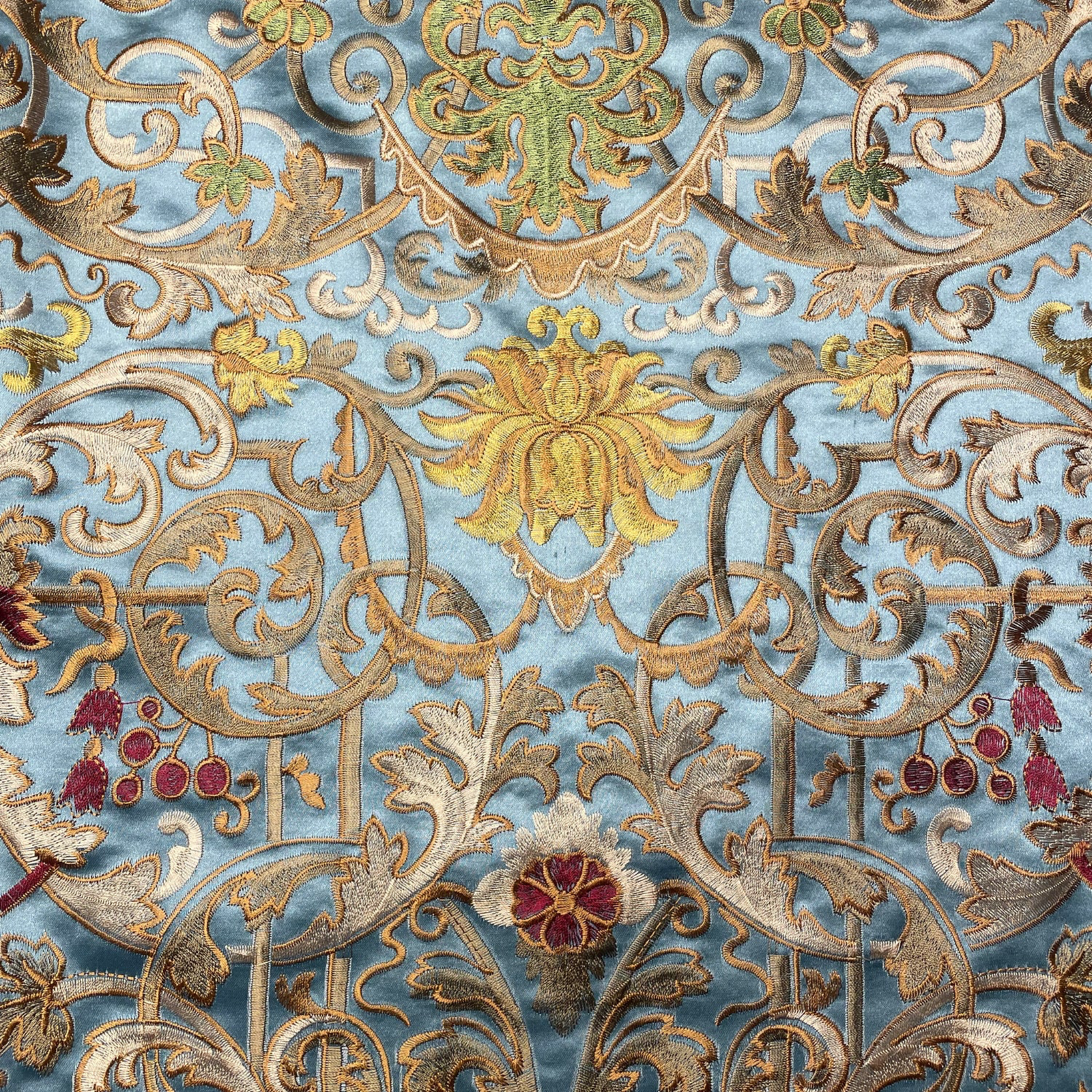 The Met x Ann Gish Venezia Duvet Cover and Decorative Pillow in Sage