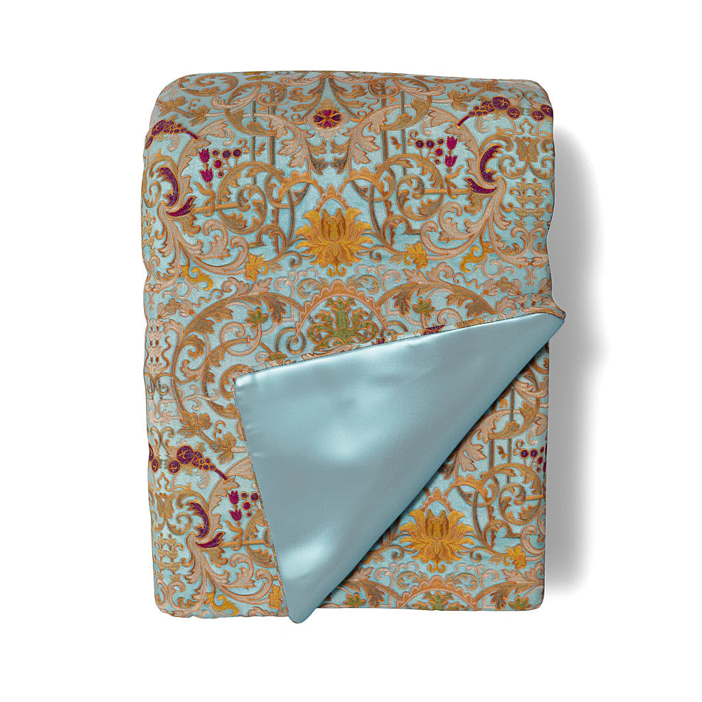 the met x ann gish venezia throw in blue silo image