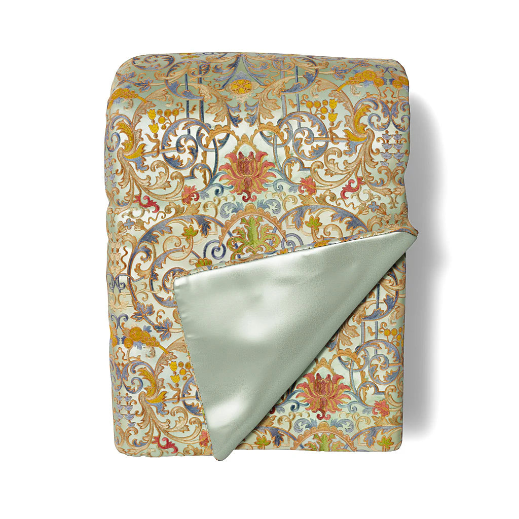 The Met x Ann Gish Venezia Duvet Cover and Decorative Pillow - Sage