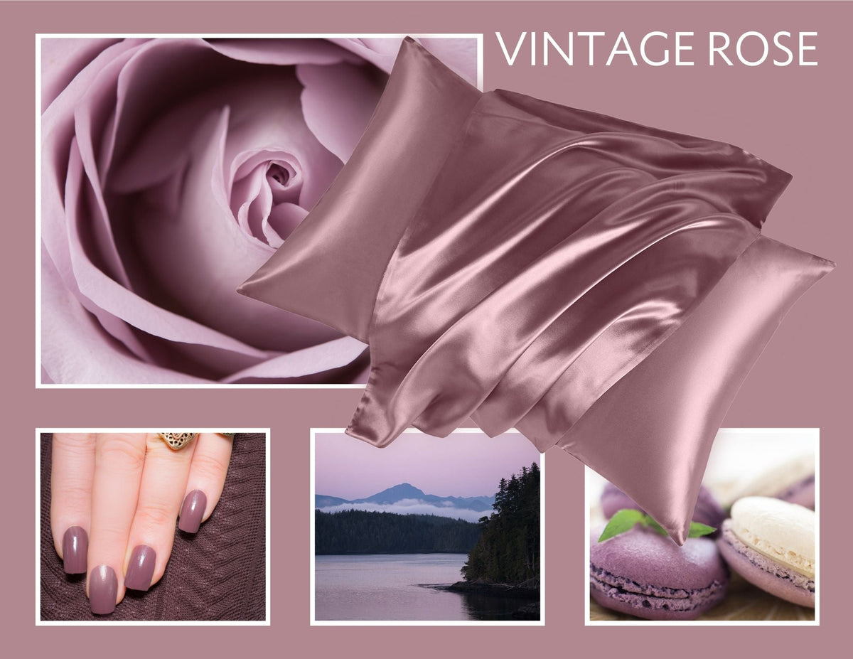 Soft pillowcases in vintage rose enjoying comfort and luxury.