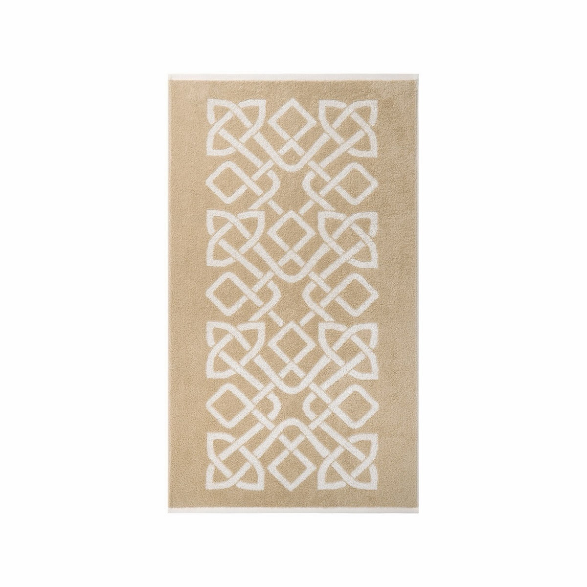 A rectangular Yves Delorme Apollon Bath Collection in Dune color