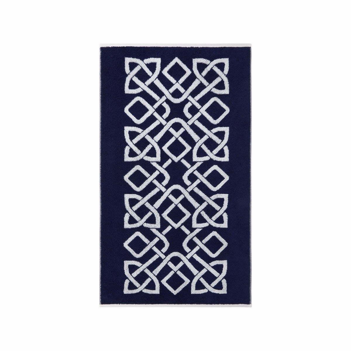 A rectangular Yves Delorme Apollon Bath Collection in Marine color