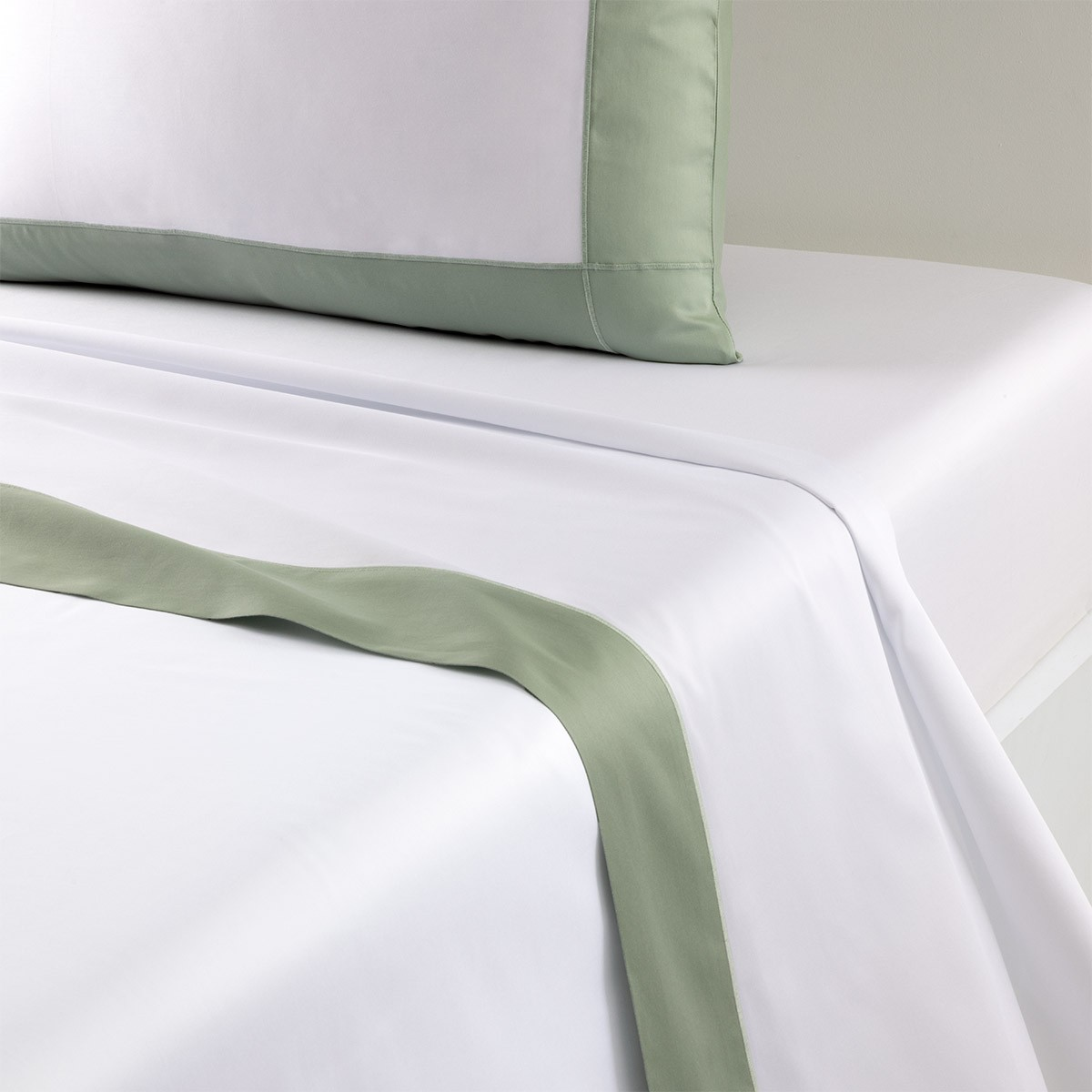 Flat Sheet of Yves Delorme Apollon Bedding Collection in Veronese Color