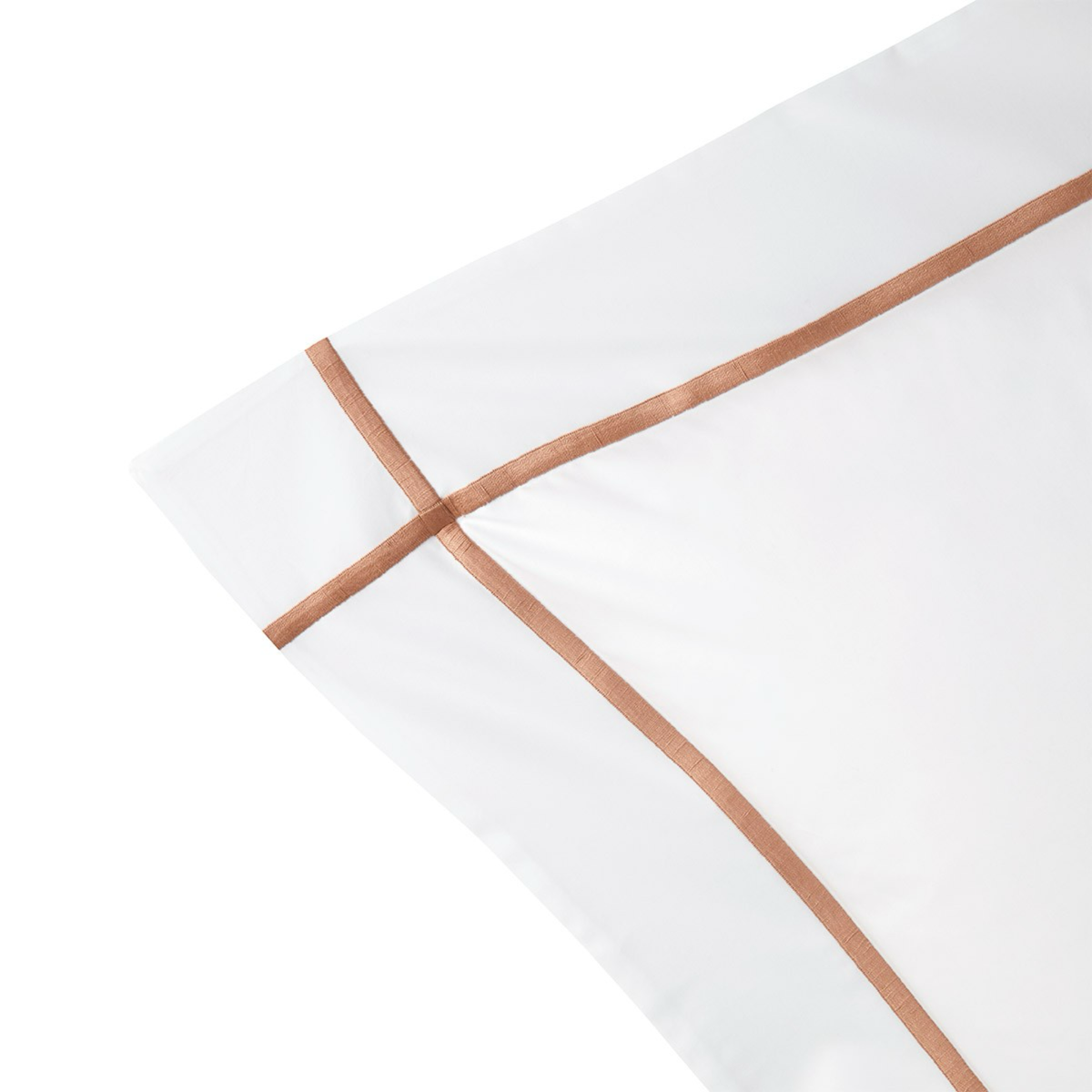Embroidery Detail of Yves Delorme Athena Bedding in Sienna Color