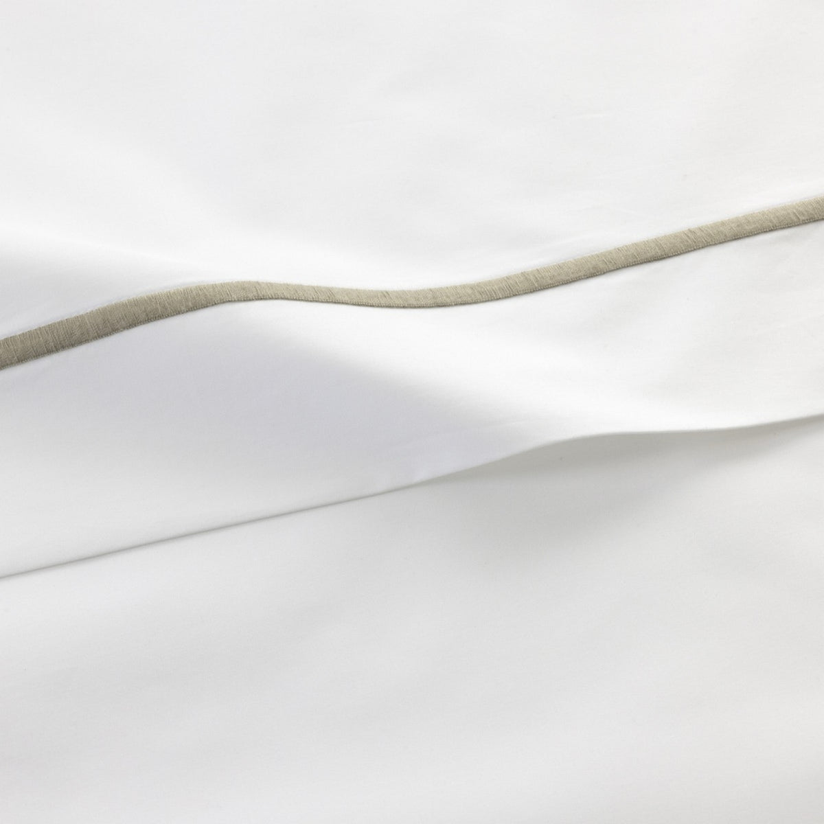 Fabric Closeup of Yves Delorme Athena Bedding in Kaki