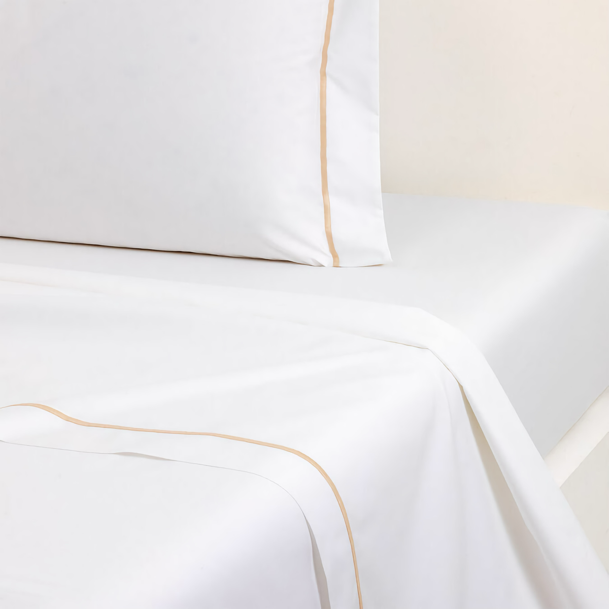 Flat Sheet of Yves Delorme Athena Bedding in Dune