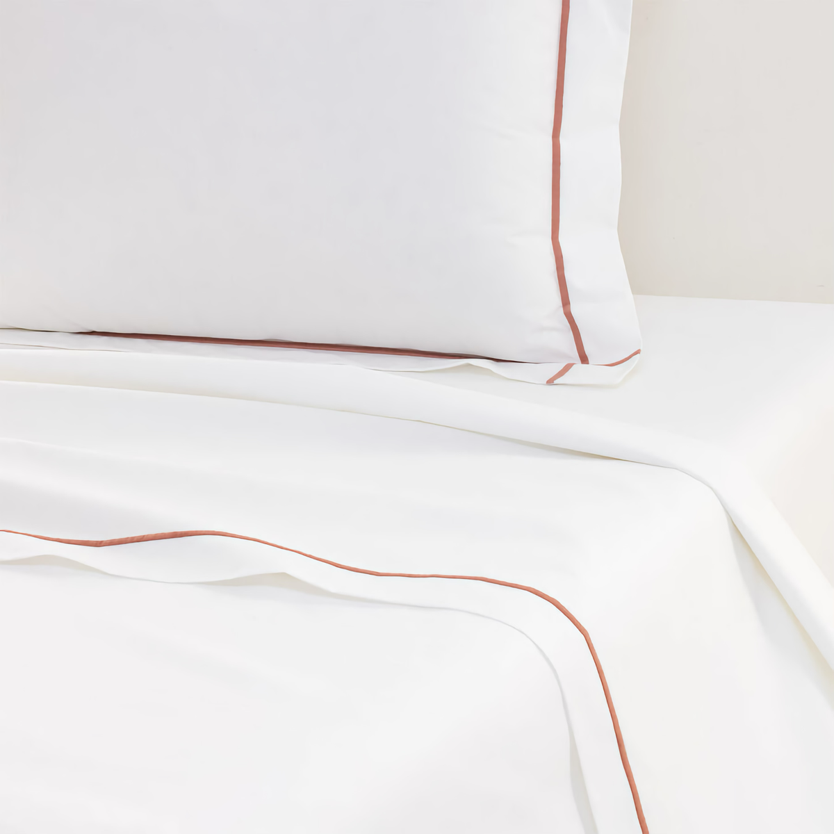 Flat Sheet of Yves Delorme Athena Bedding in Santal