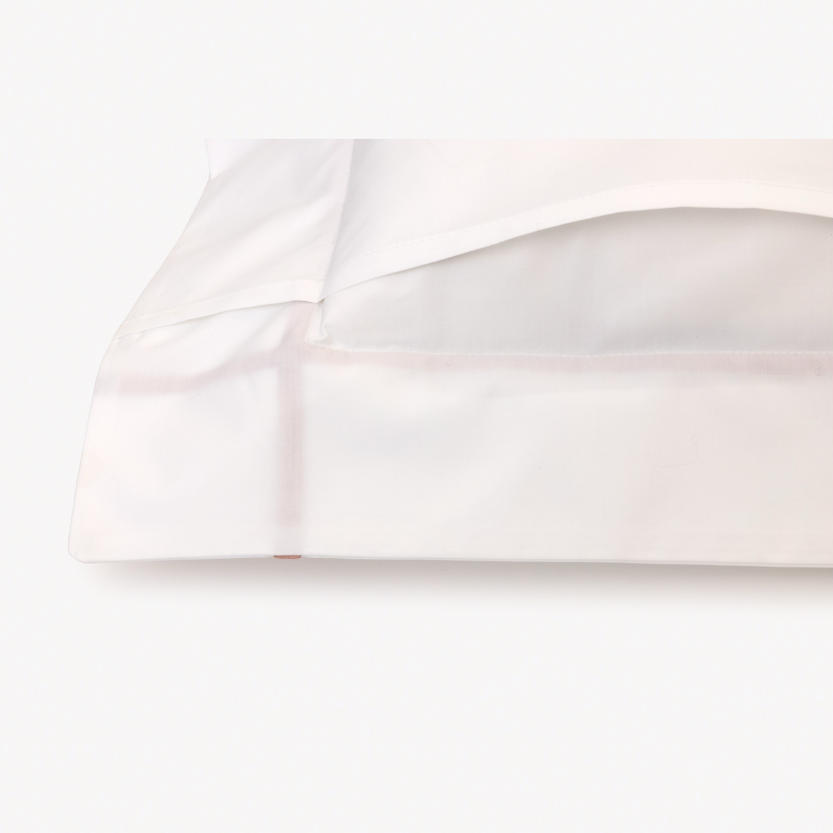 Finishing Detail of Yves Delorme Athena Bedding in Santal