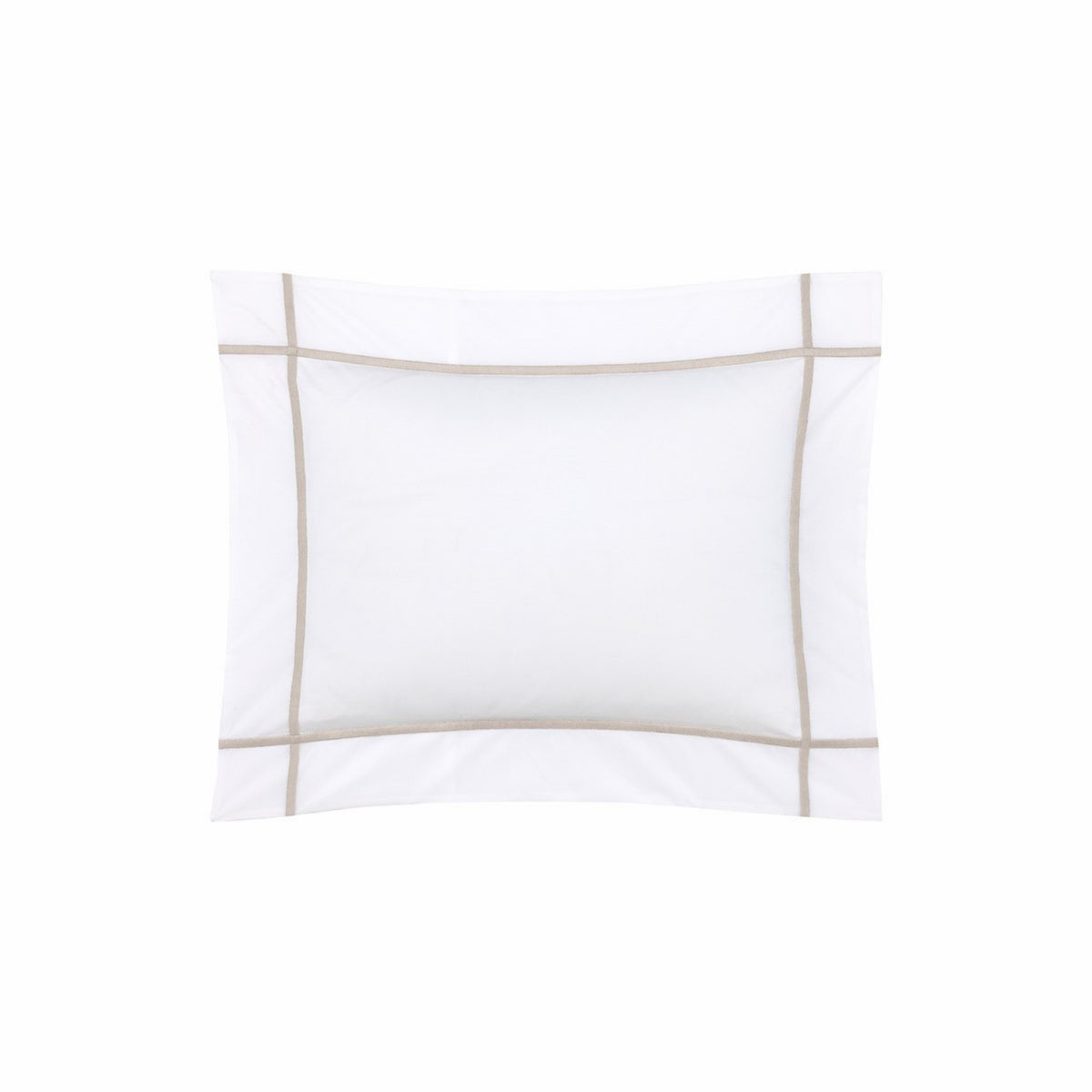 Boudoir Sham of Yves Delorme Athena Bedding with Loutre embroidery accent