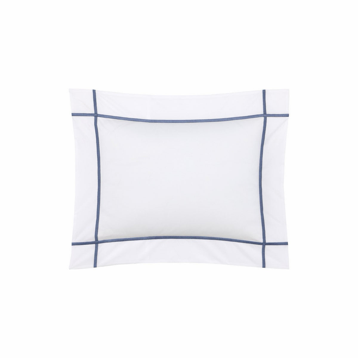 Boudoir Sham of Yves Delorme Athena Bedding with Outremer embroidery accent