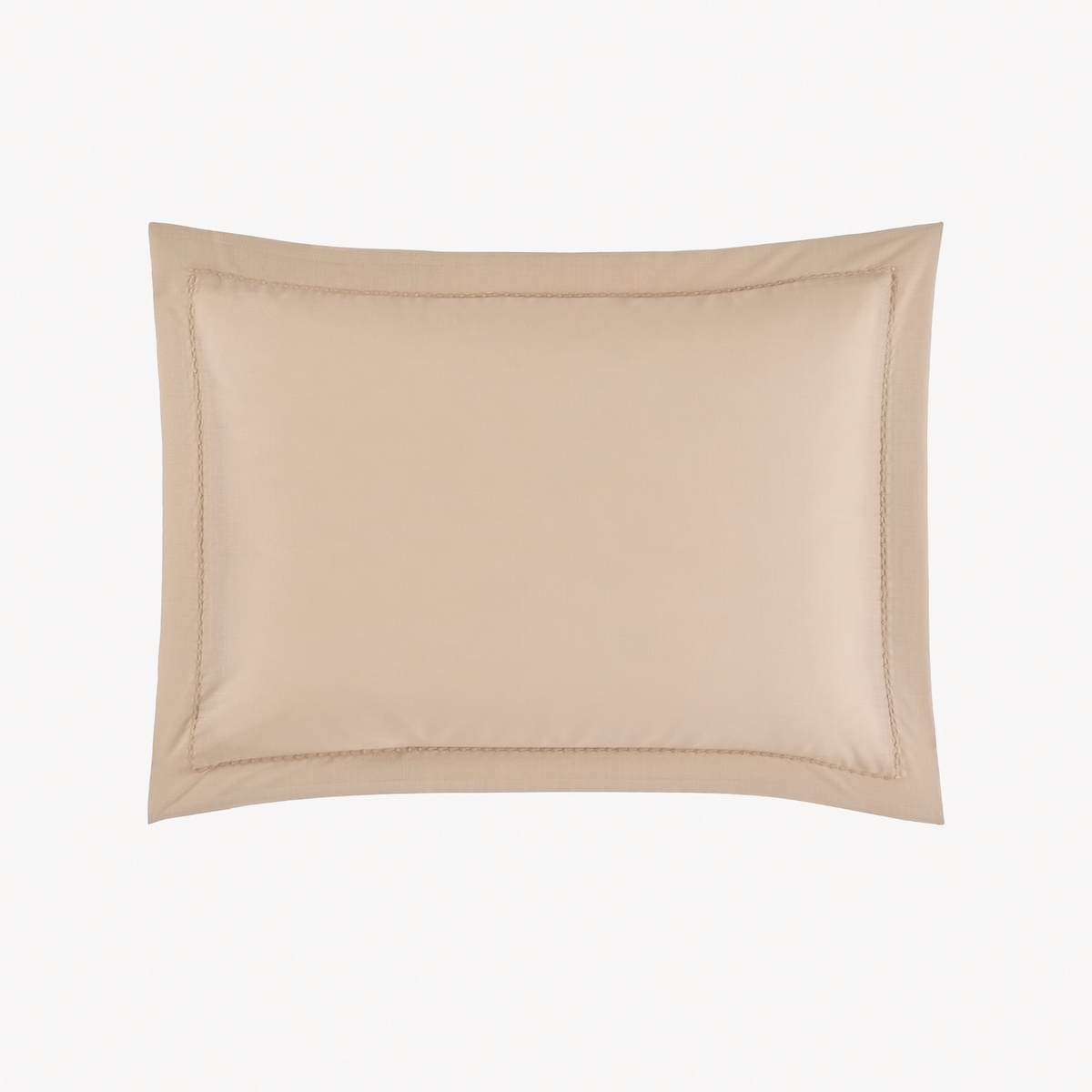 Boudoir Sham of Yves Delorme Batiste Bedding in Biscuit