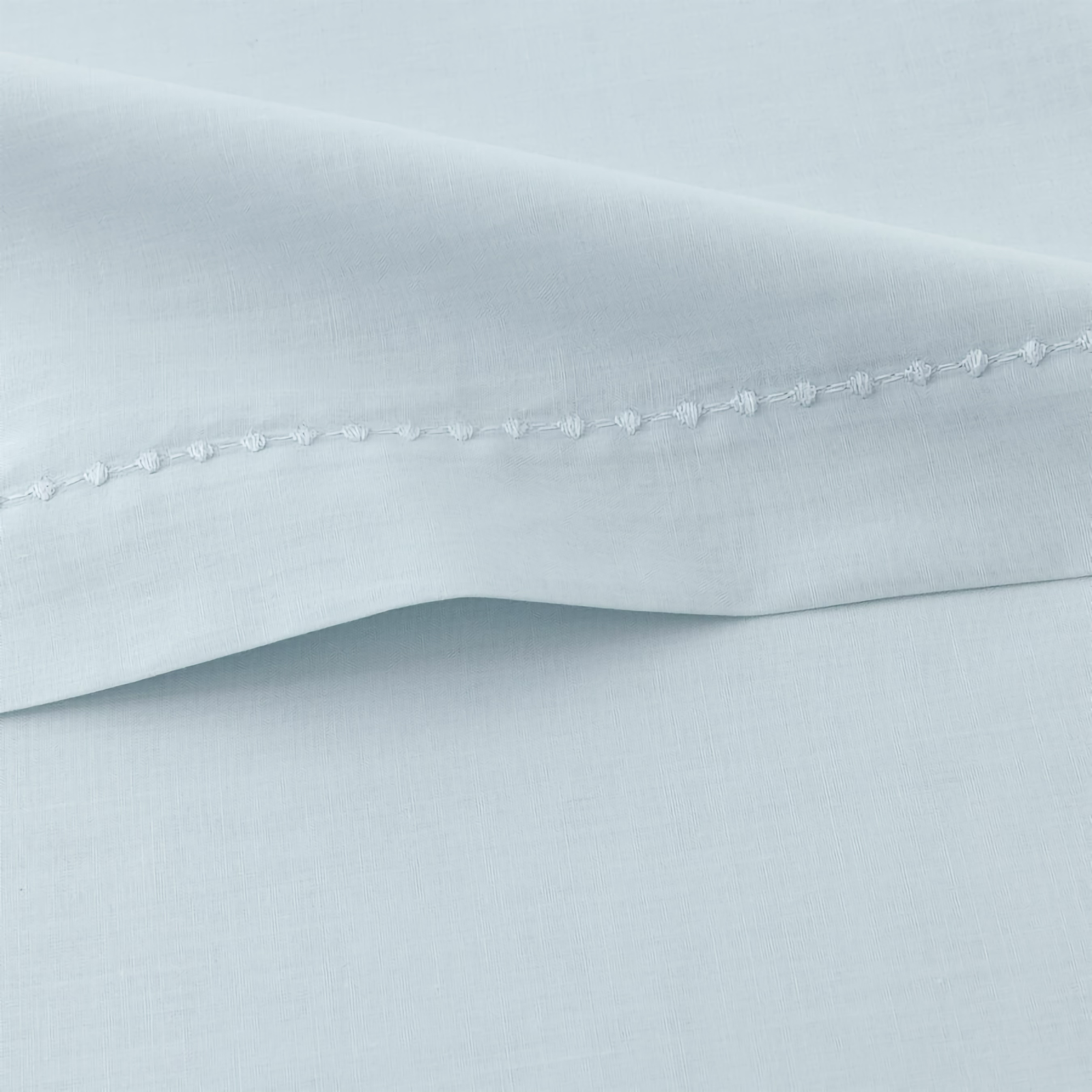 Bed in Complete Yves Delorme Batiste Bedding in Aqua Color