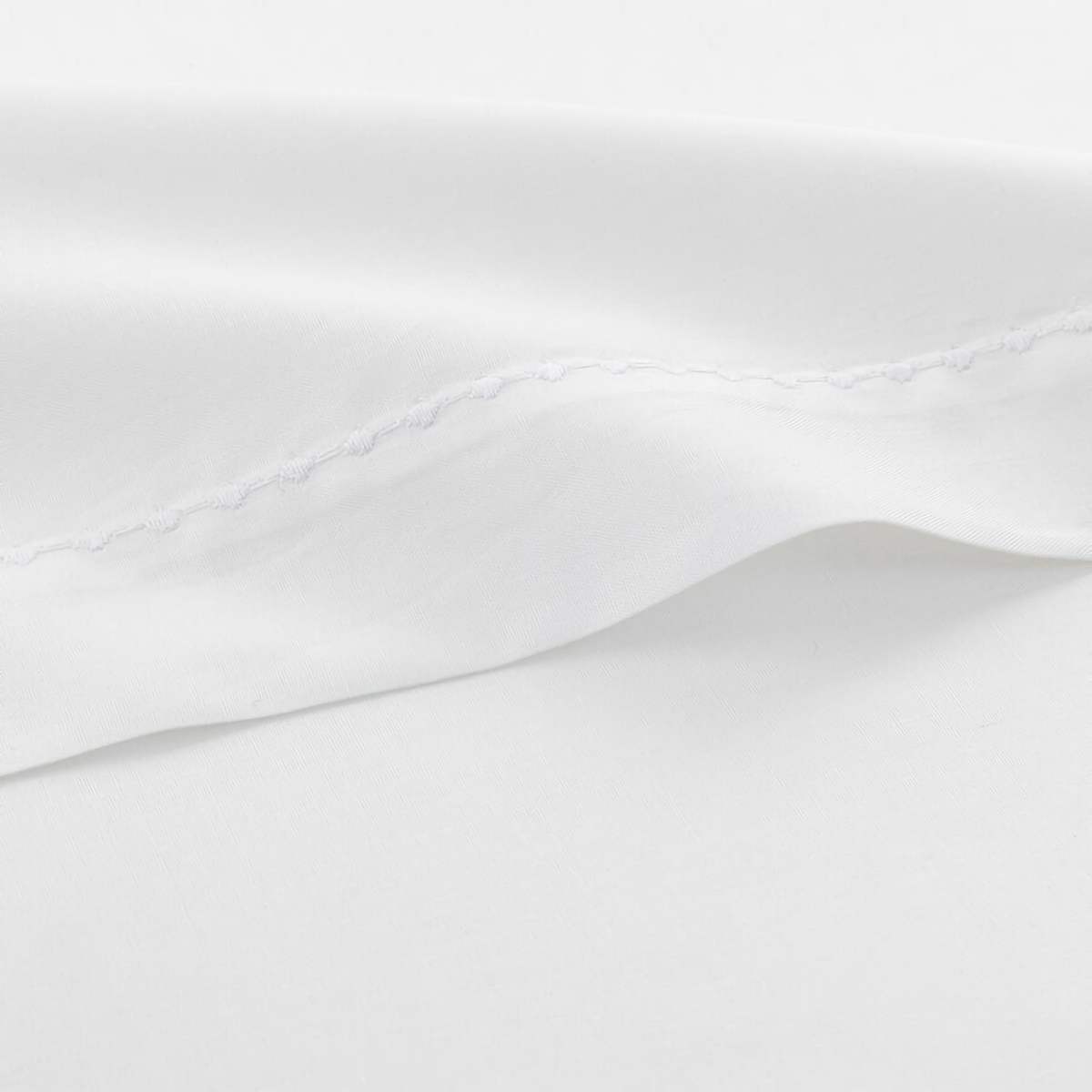 Fabric Detail of Yves Delorme Batiste Bedding in Blanc