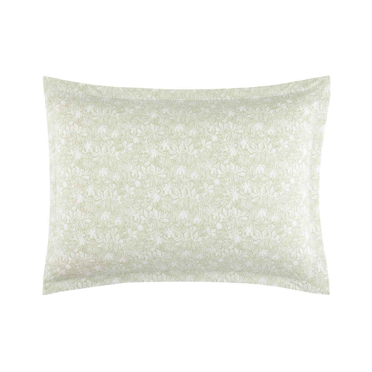 Sham with an Amande pattern, from Yves Delorme Capri Bedding, against a plain white background