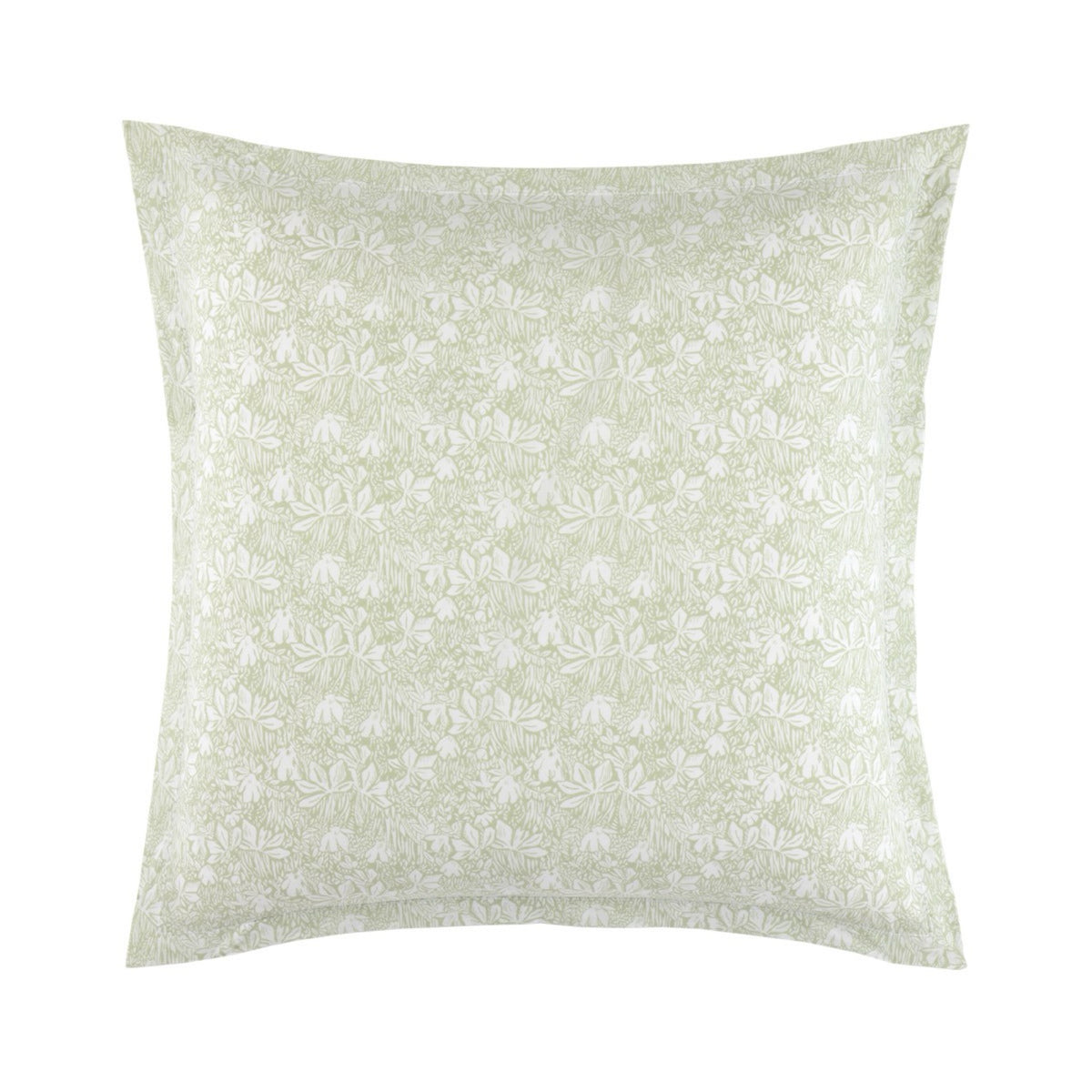 Euro Sham with an Amande pattern, from Yves Delorme Capri Bedding, against a plain white background