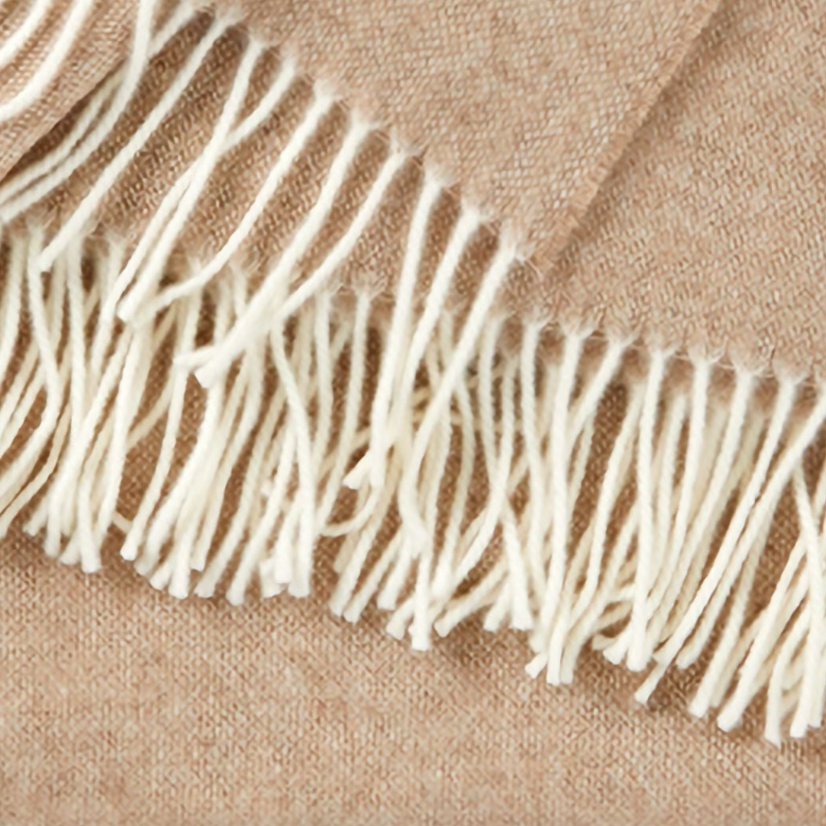 Fringe Detail of Yves Delorme Club Throw in Natural