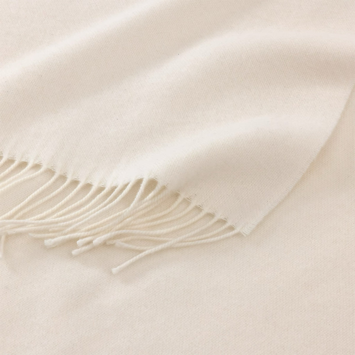 Closeup of Yves Delorme Club Throw in Nacre Color