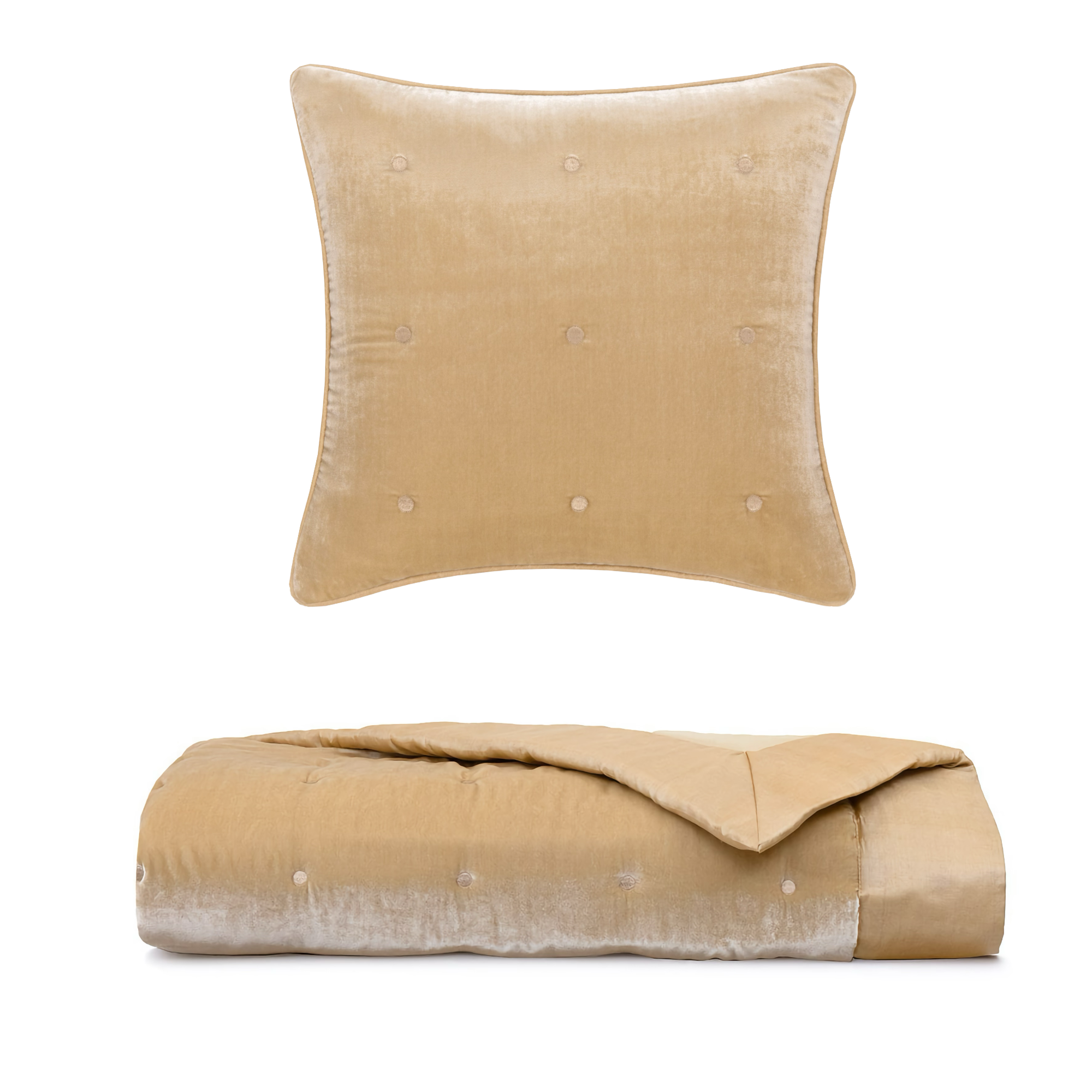 Yves Delorme Cocon Counterpane and Decorative Pillow in Dune