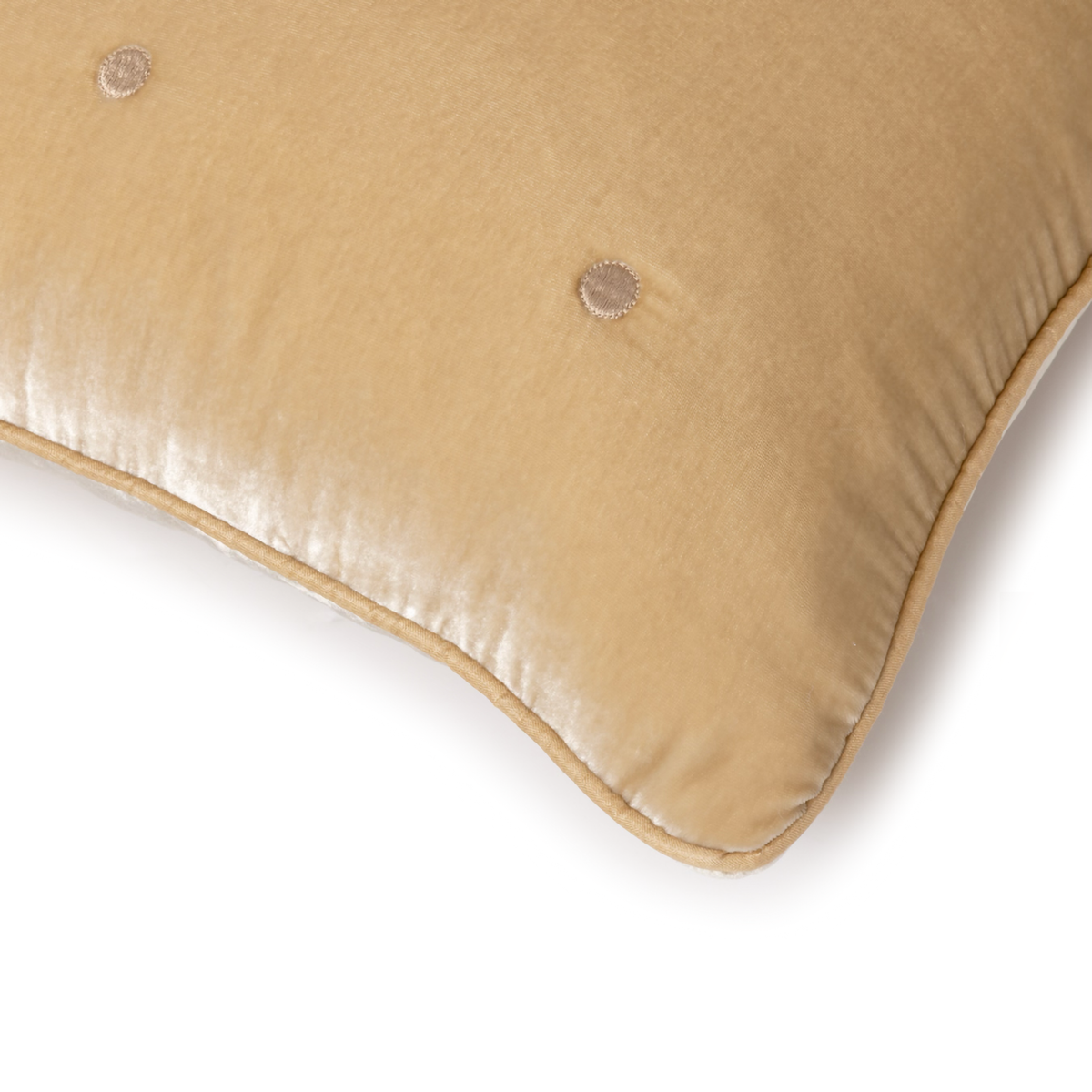 Corner Detail of Yves Delorme Cocon Decorative Pillow in Dune