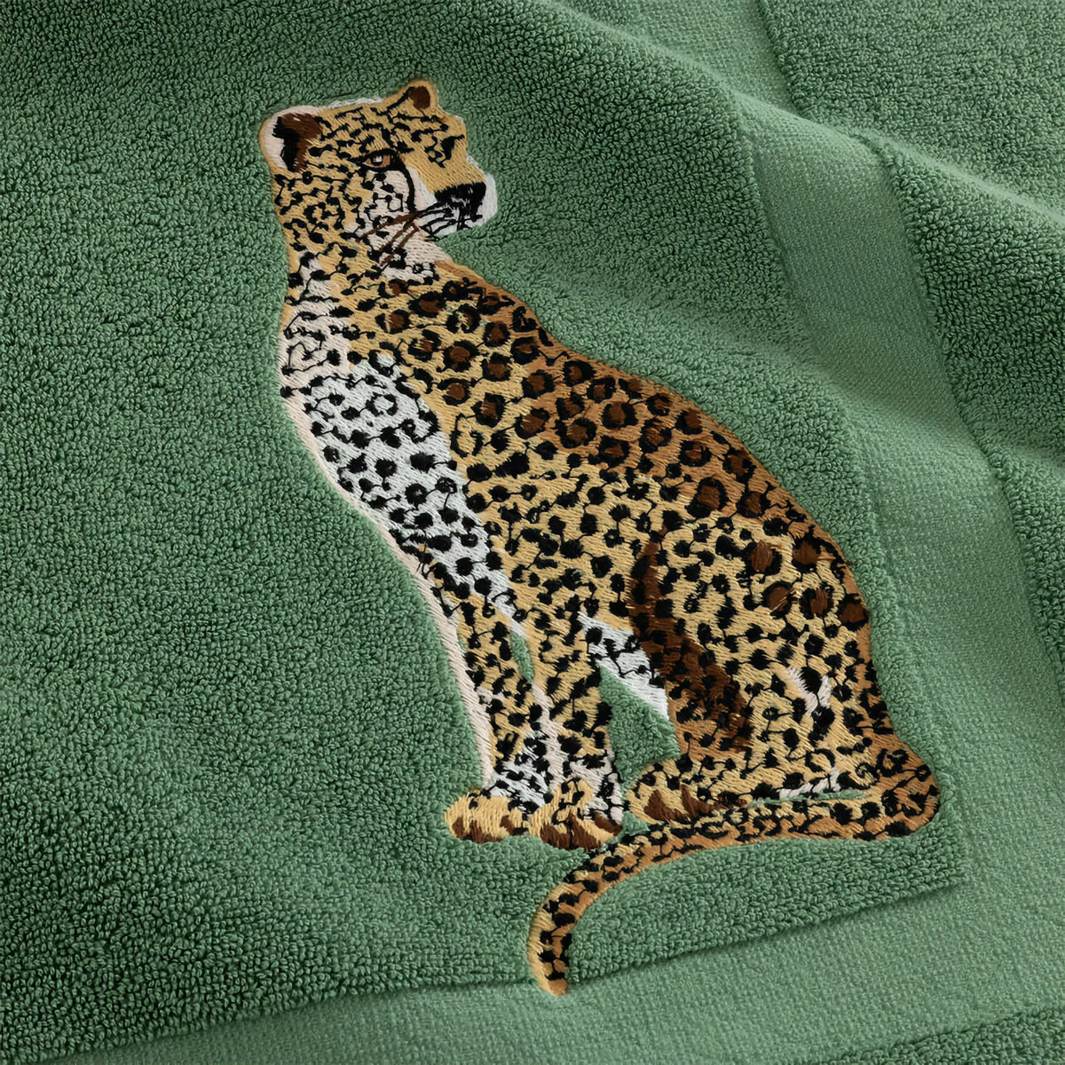 Embroidery of Yves Delorme Contes Bath Collection