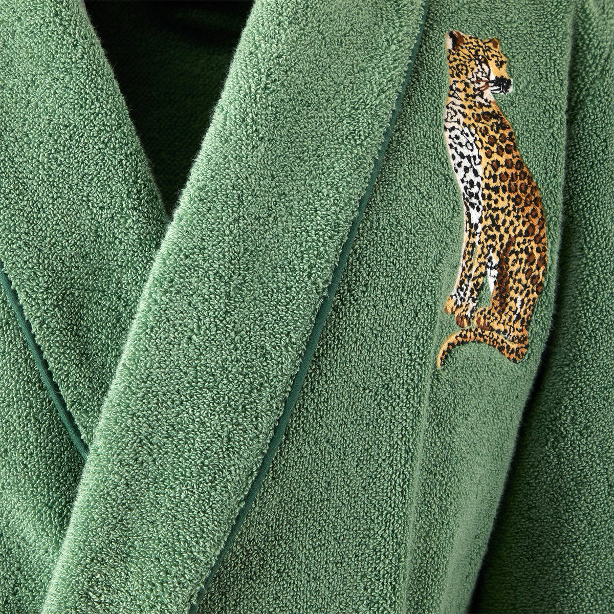 Closeup of Yves Delorme Contes Bath Robe