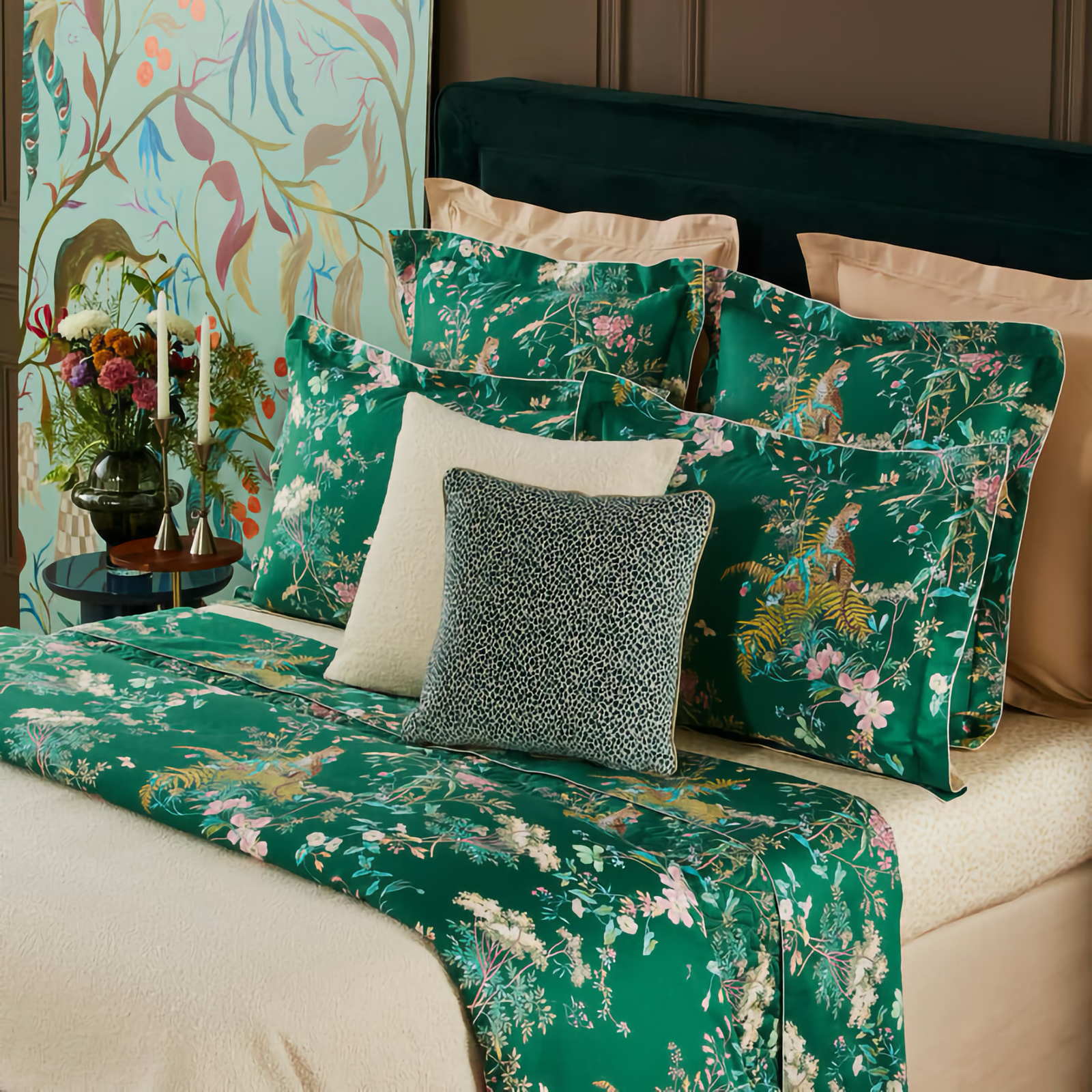 Closeup view of Yves Delorme Contes Bedding