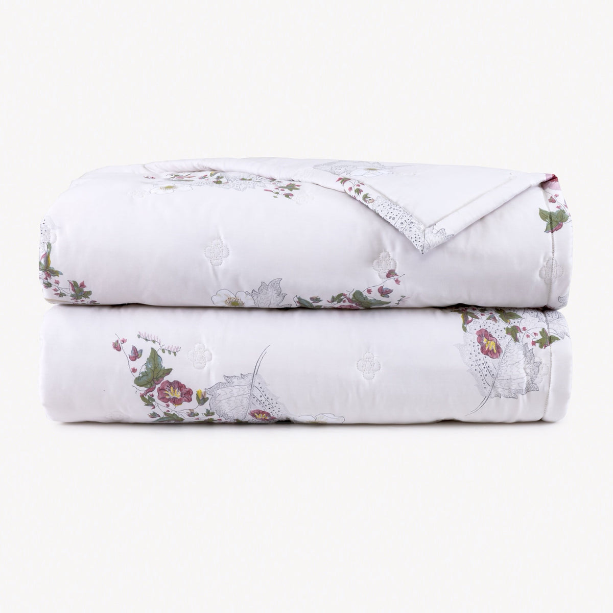 Quilted Coverlets of Yves Delorme Corolles Bedding