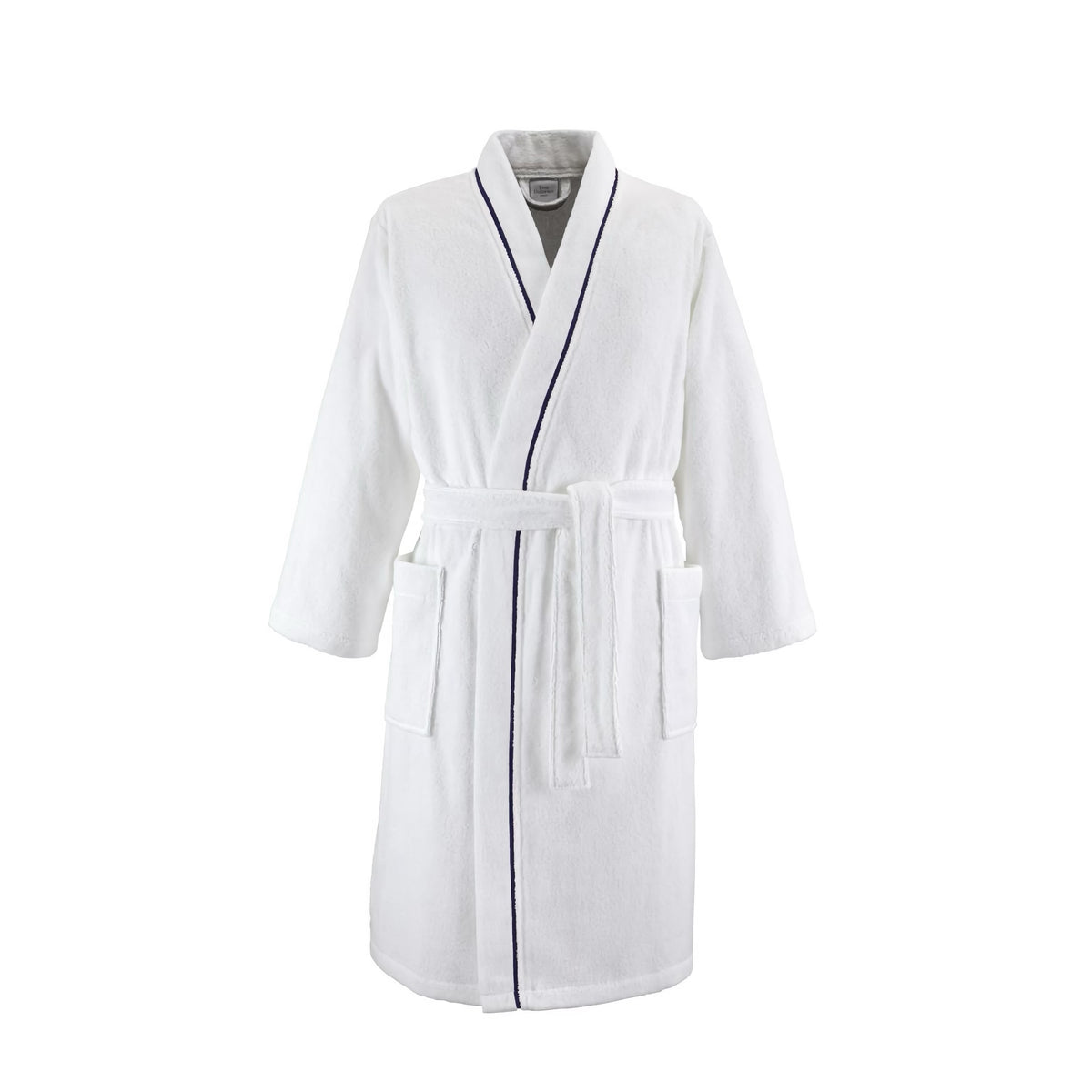 Yves Delorme Croisiere Bath Robe in Blanc and Marine colors