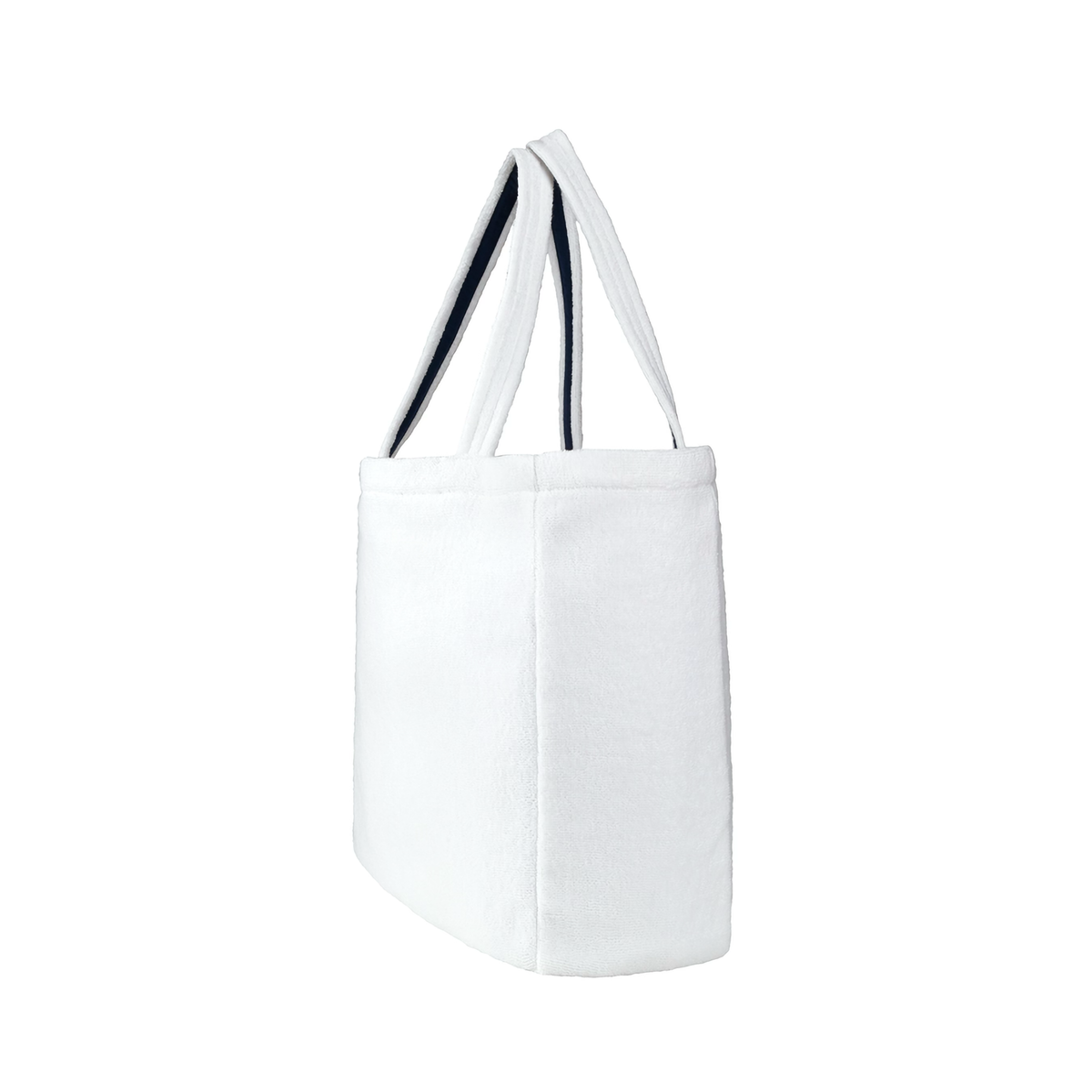 Side of Yves Delorme Croisiere Beach Bag in Blanc