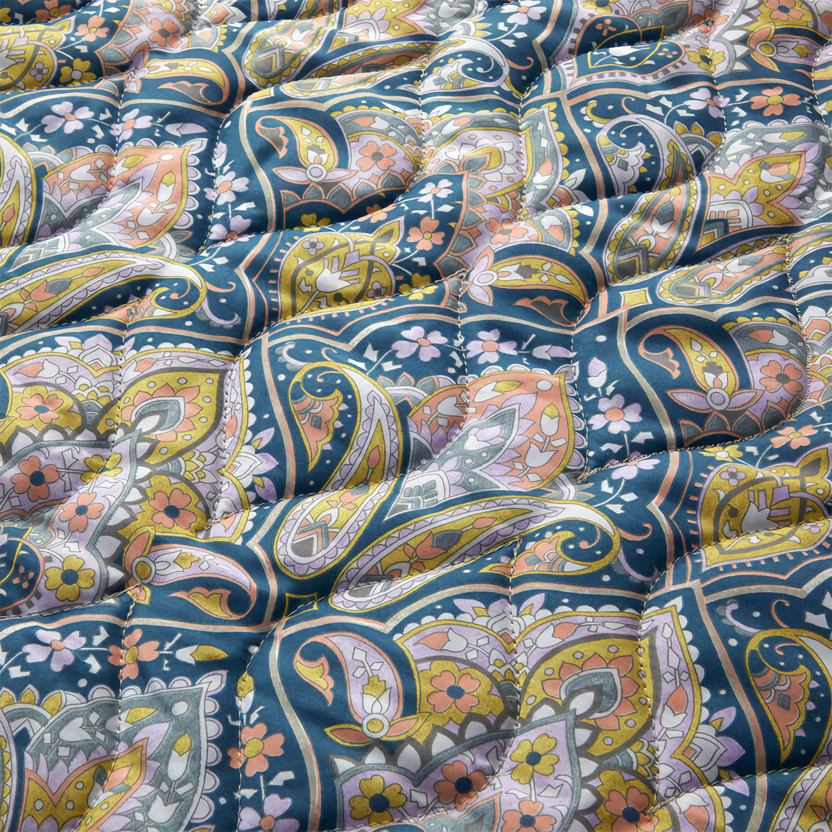 Closeup of Yves Delorme Dandy Quilted Coverlet