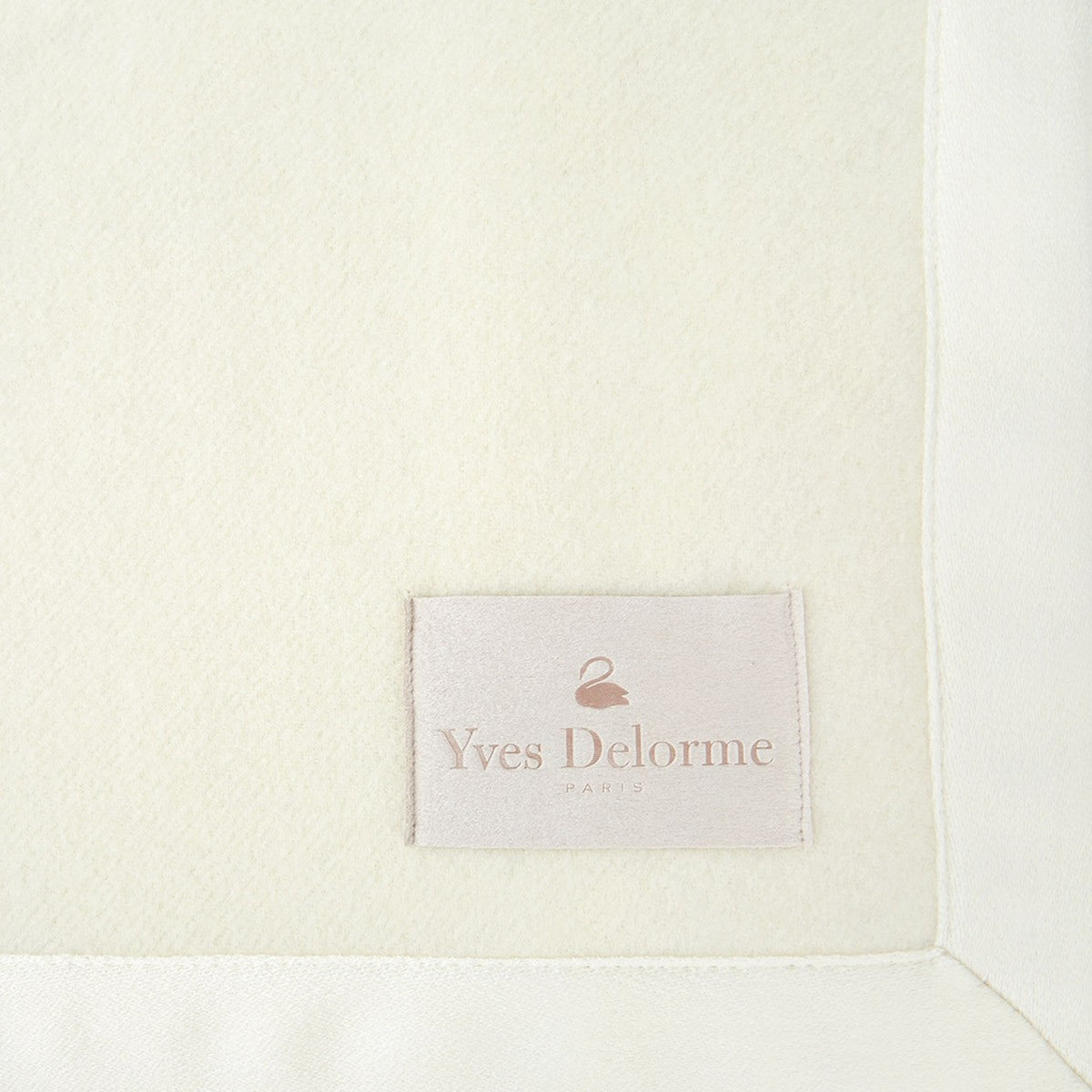 Swatch Sample of Yves Delorme Duchesse Blanket in Nacre Color