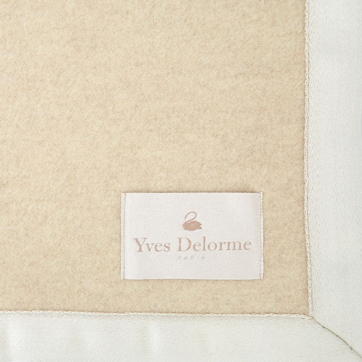 Swatch Sample of Yves Delorme Duchesse Blanket in Pierre Color