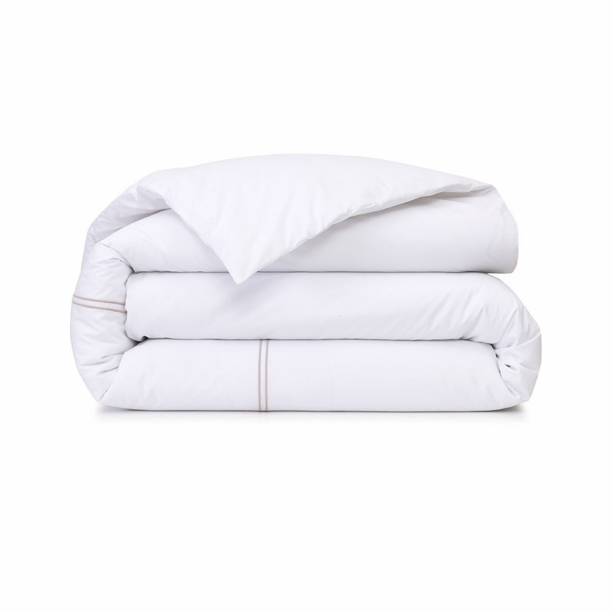 Folded Duvet Cover of Yves Delorme Duo Bedding with Loutre lining