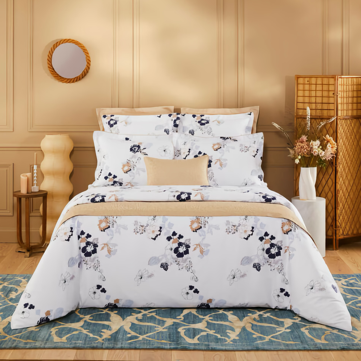 Bed in Complete Set of Yves Delorme Eclipses Bedding