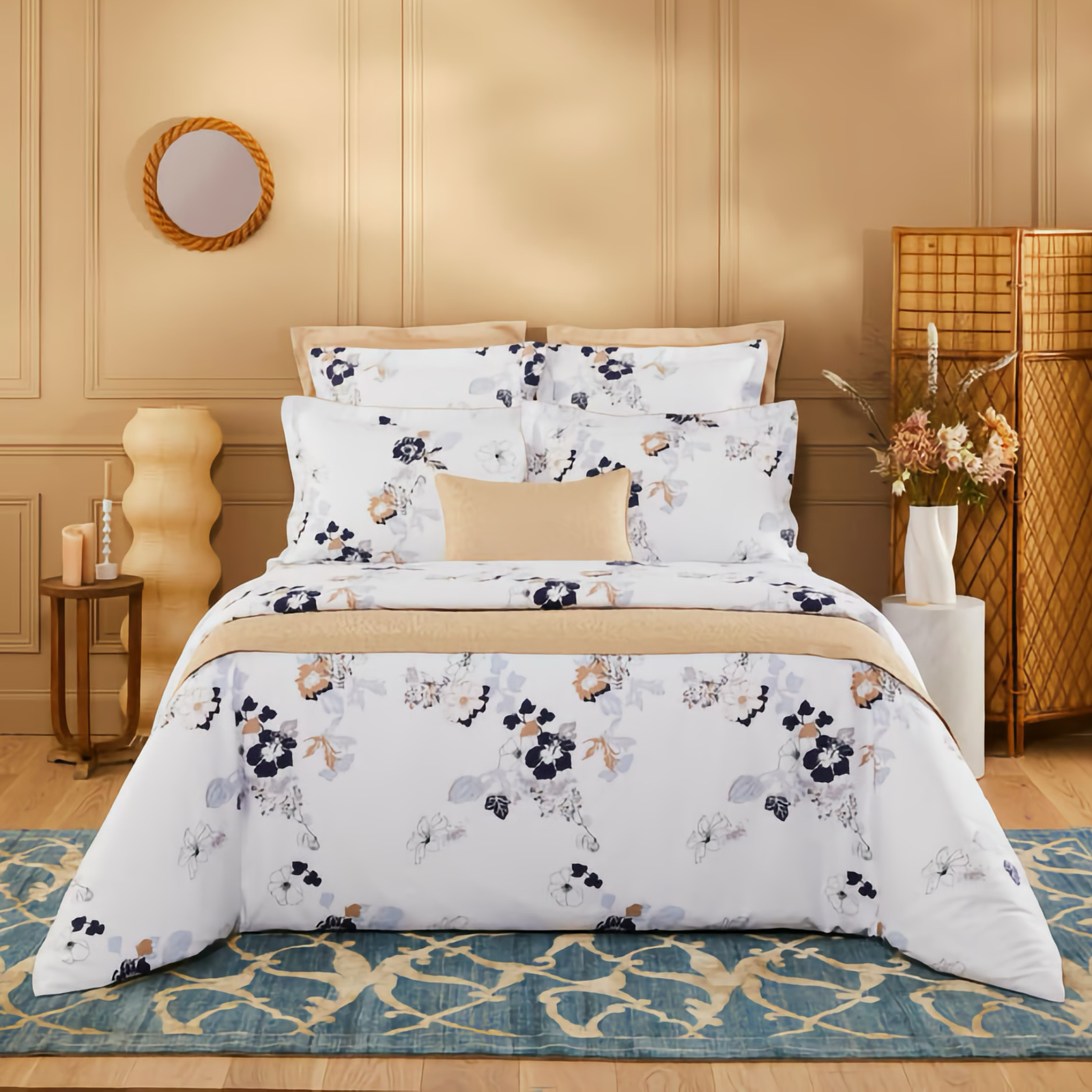 Bed in Complete Set of Yves Delorme Eclipses Bedding