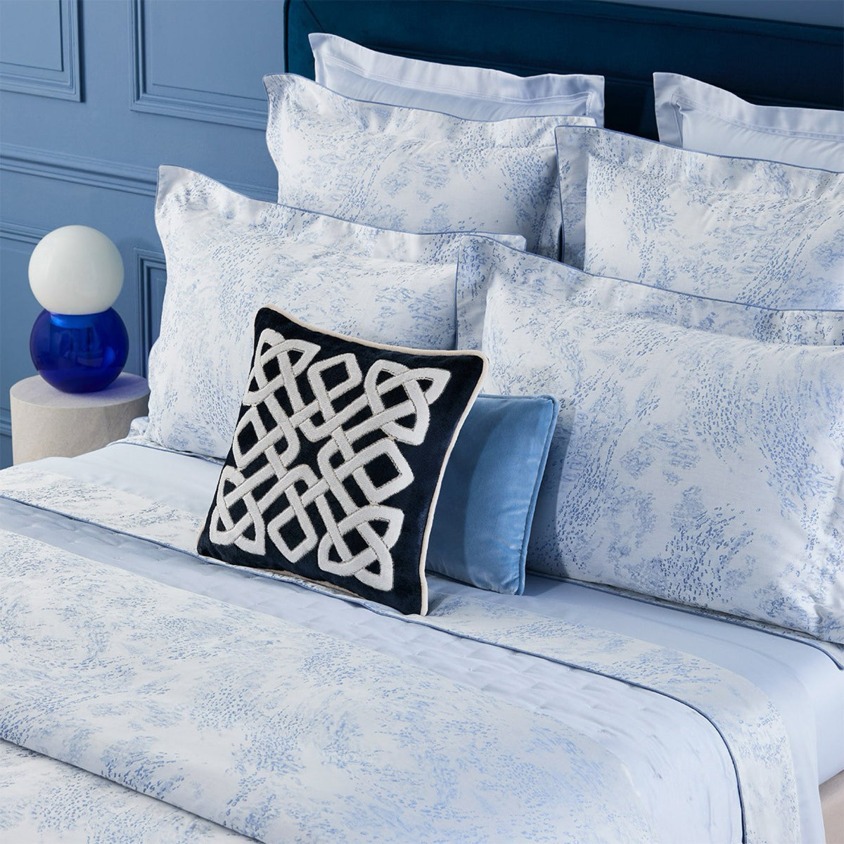 Closeup of Yves Delorme Ecumes Bedding Collection