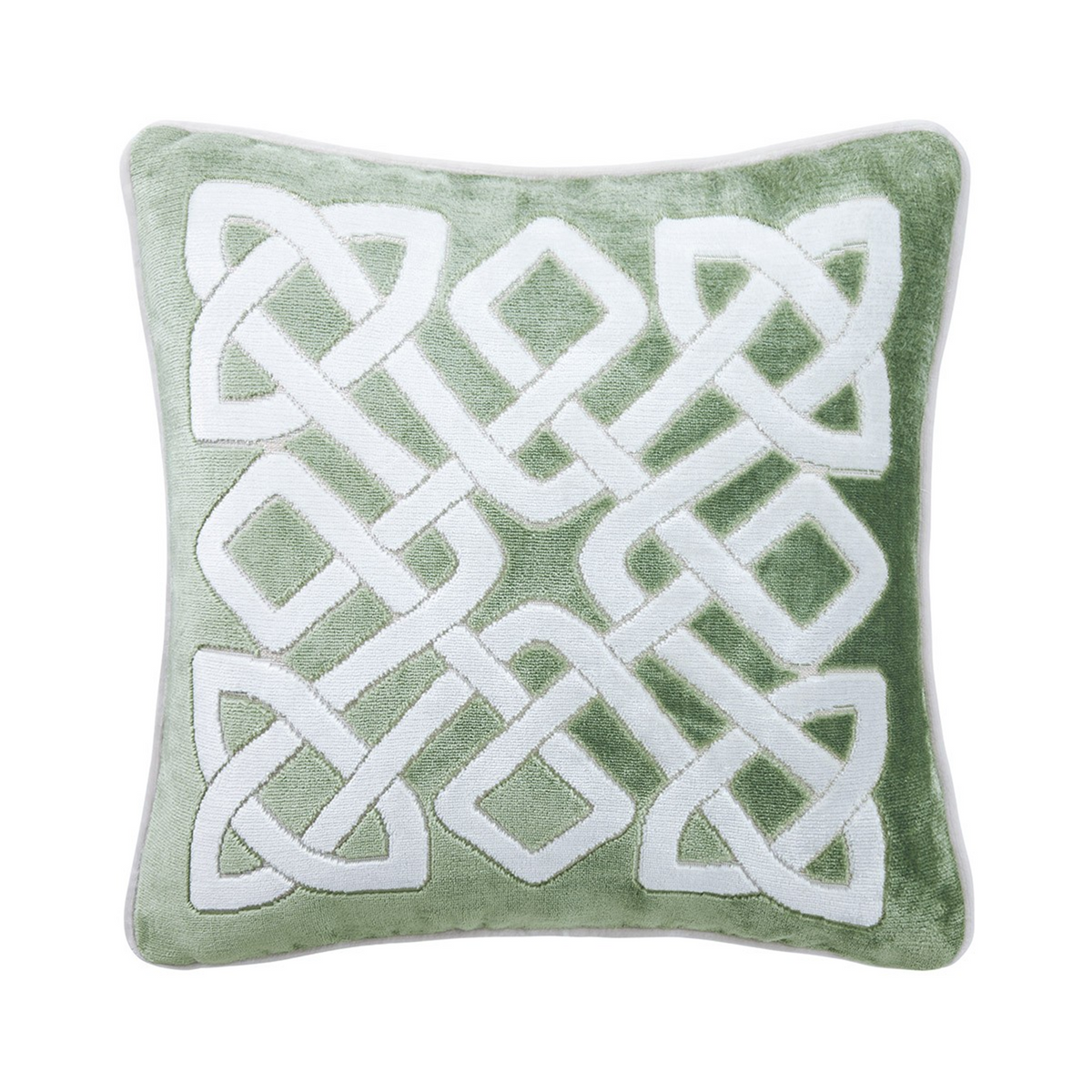 18 x 18 Decorative Pillow of Yves Delorme Entrelac Bedding Collection in Veronese Color