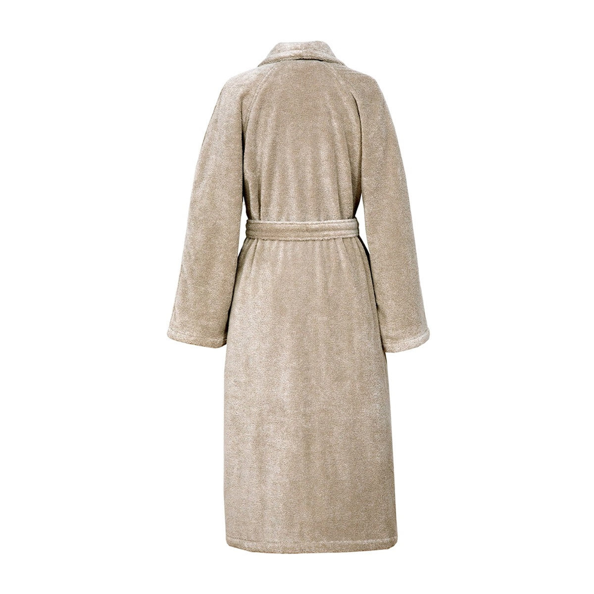 Back View of Yves Delorme Etoile Bath Robe in Color Pierre