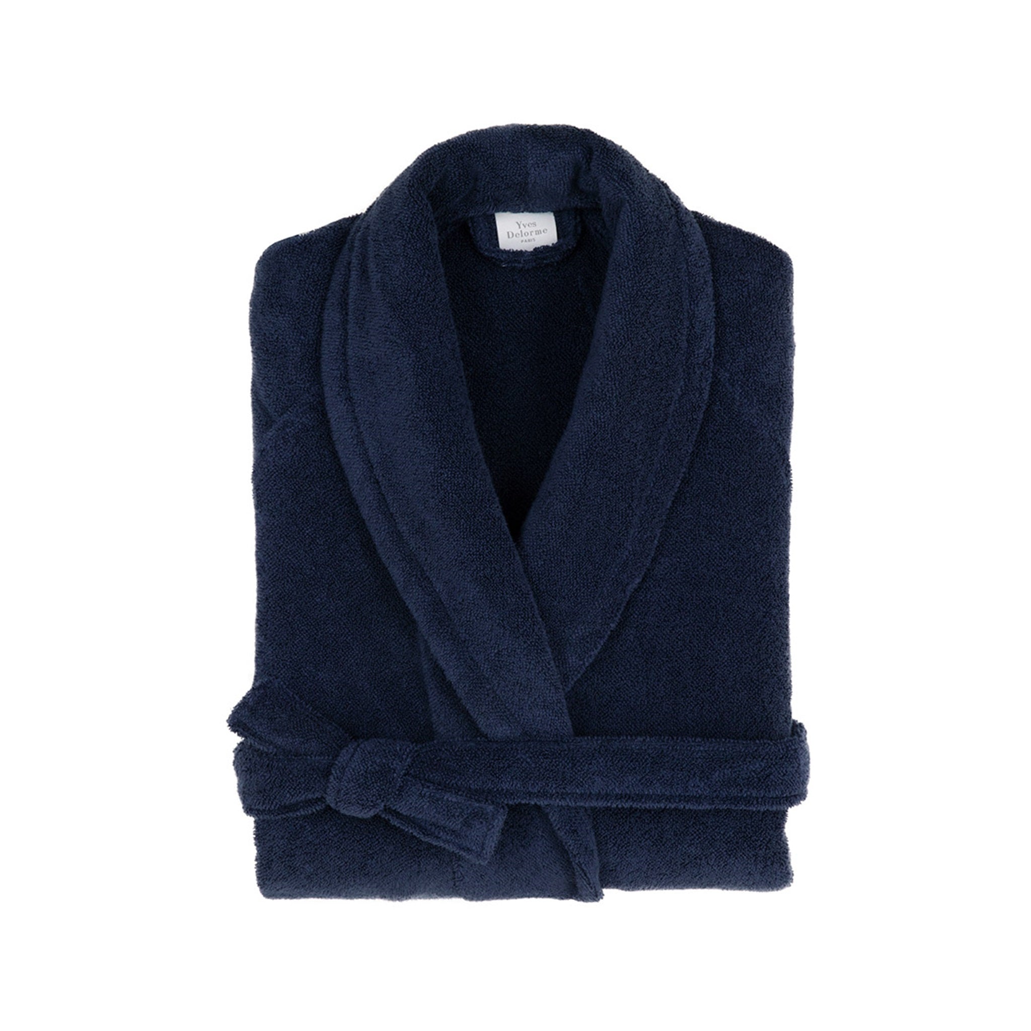 Folded Rpbe Yves Delorme Etoile Bath Robe - Marine | Soft and Absorbent | FLandB ...