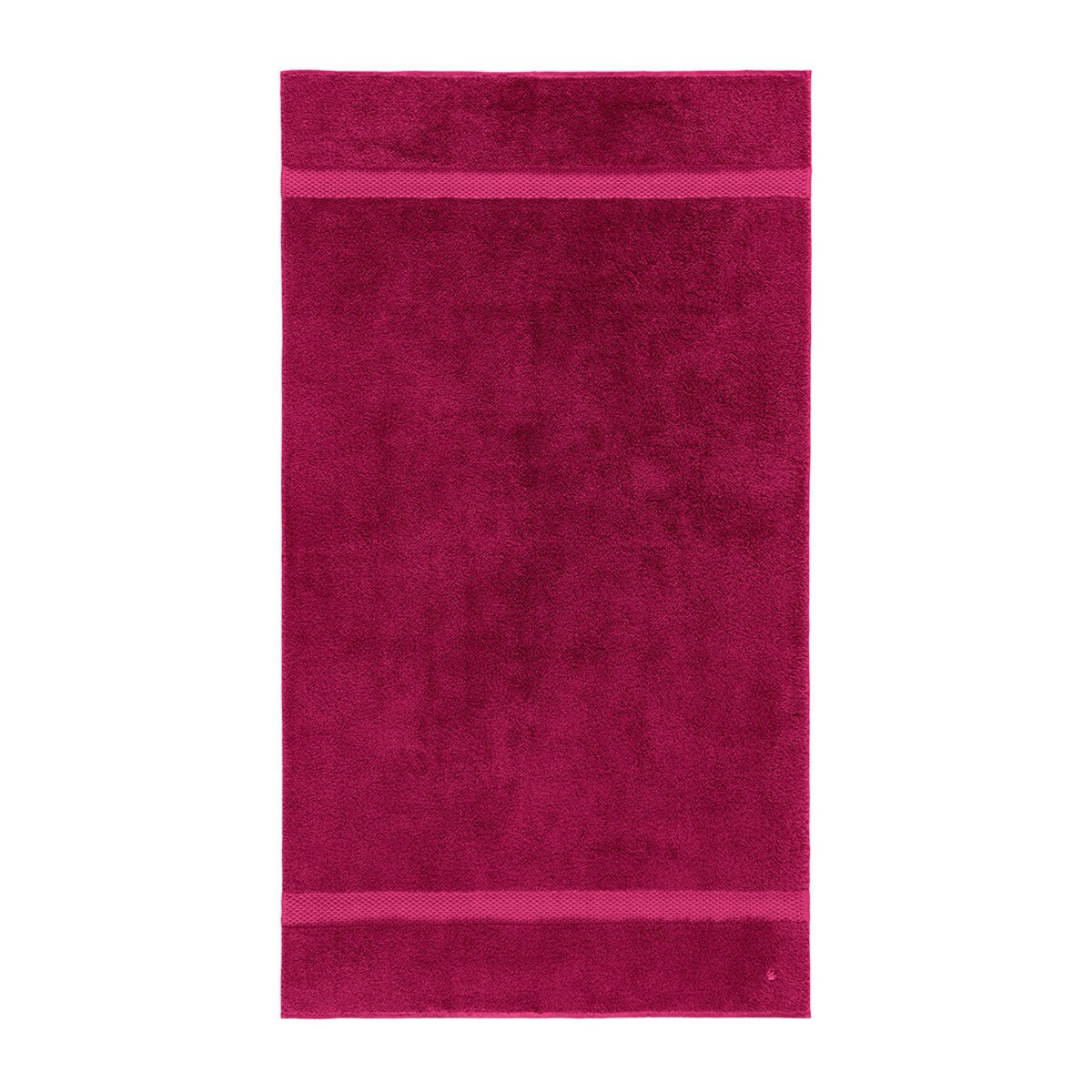 A rectangular magenta Etoile Bath Towel with two horizontal accent bands, displayed on a white background.