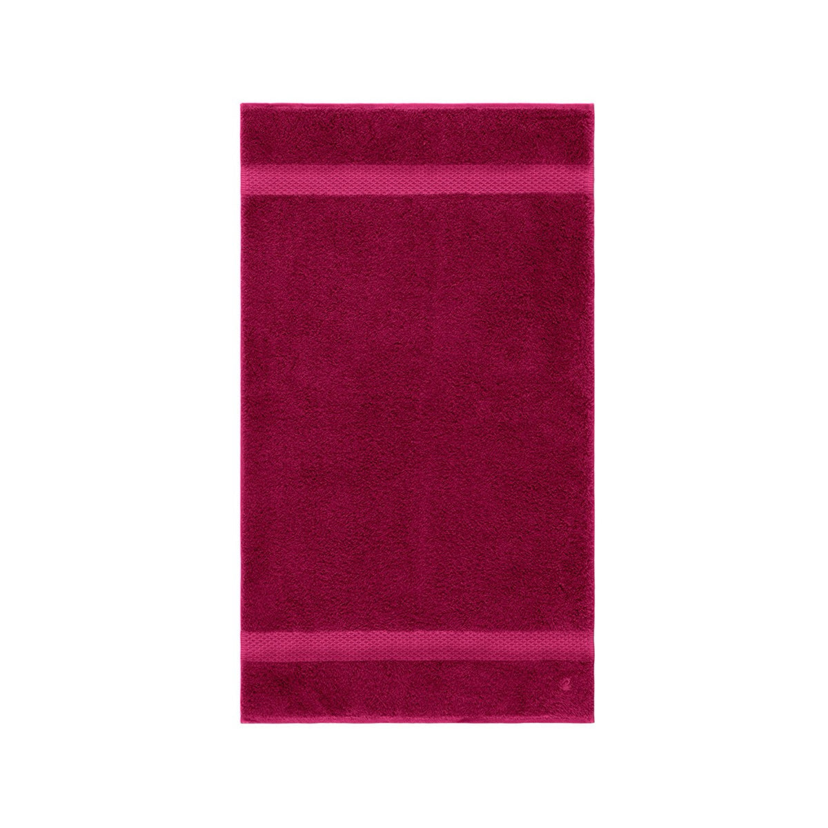 A rectangular magenta Etoile Bath Towel with two horizontal textured bands near the top and bottom edges.