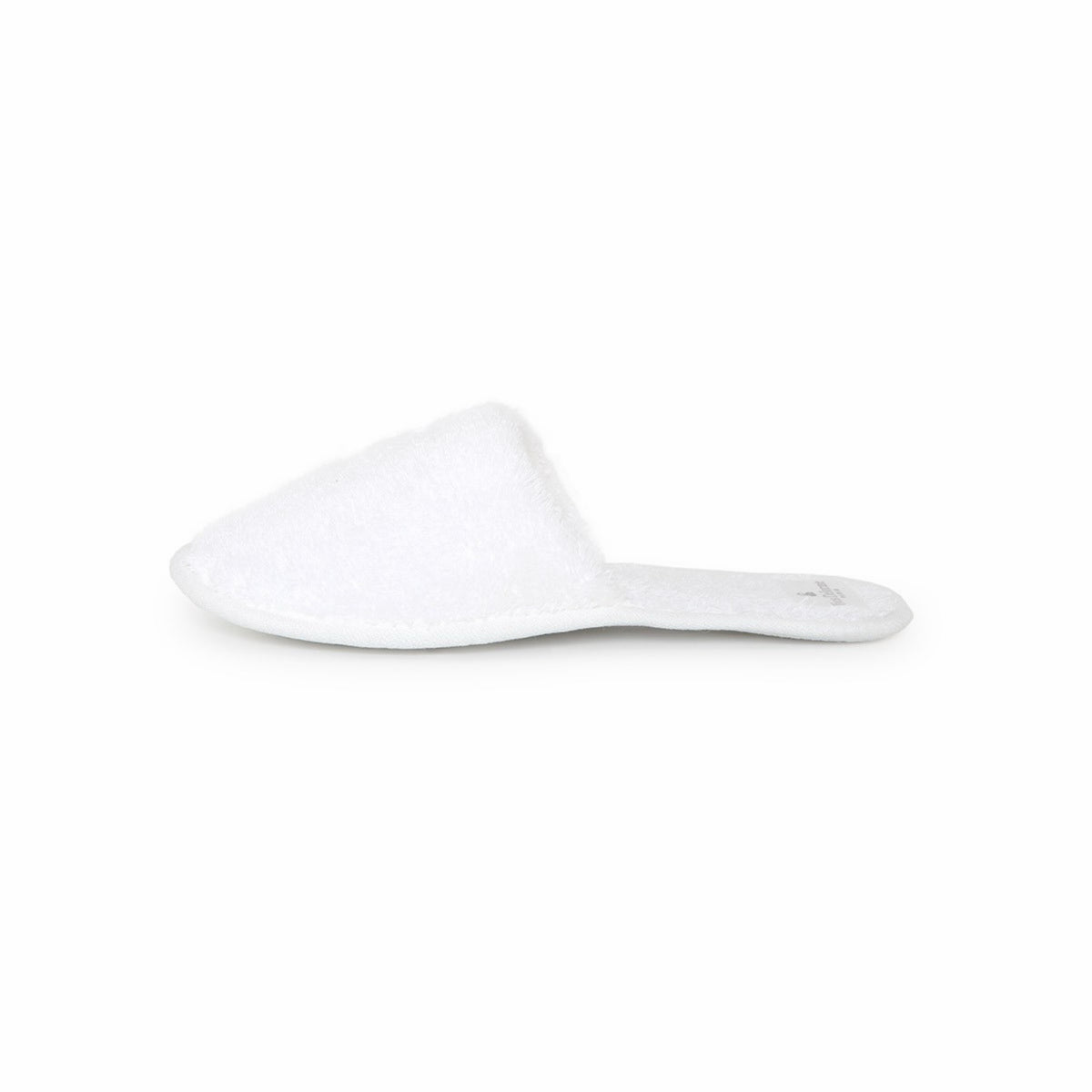 Blanc Yves Delorme Etoile Slipper against a white background