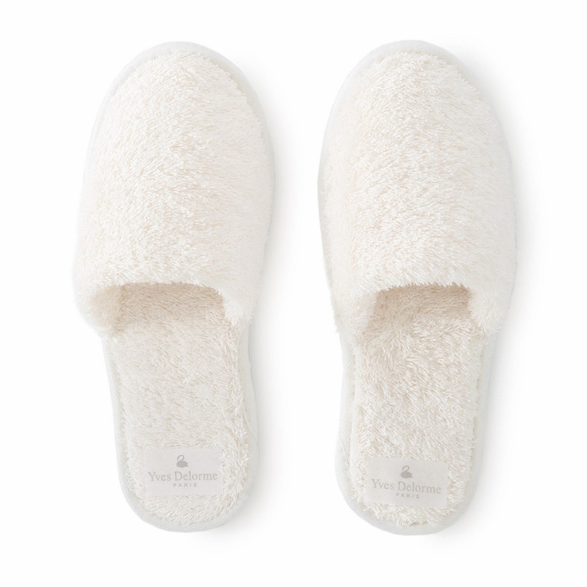 Pair of Nacre Yves Delorme Etoile Slippers